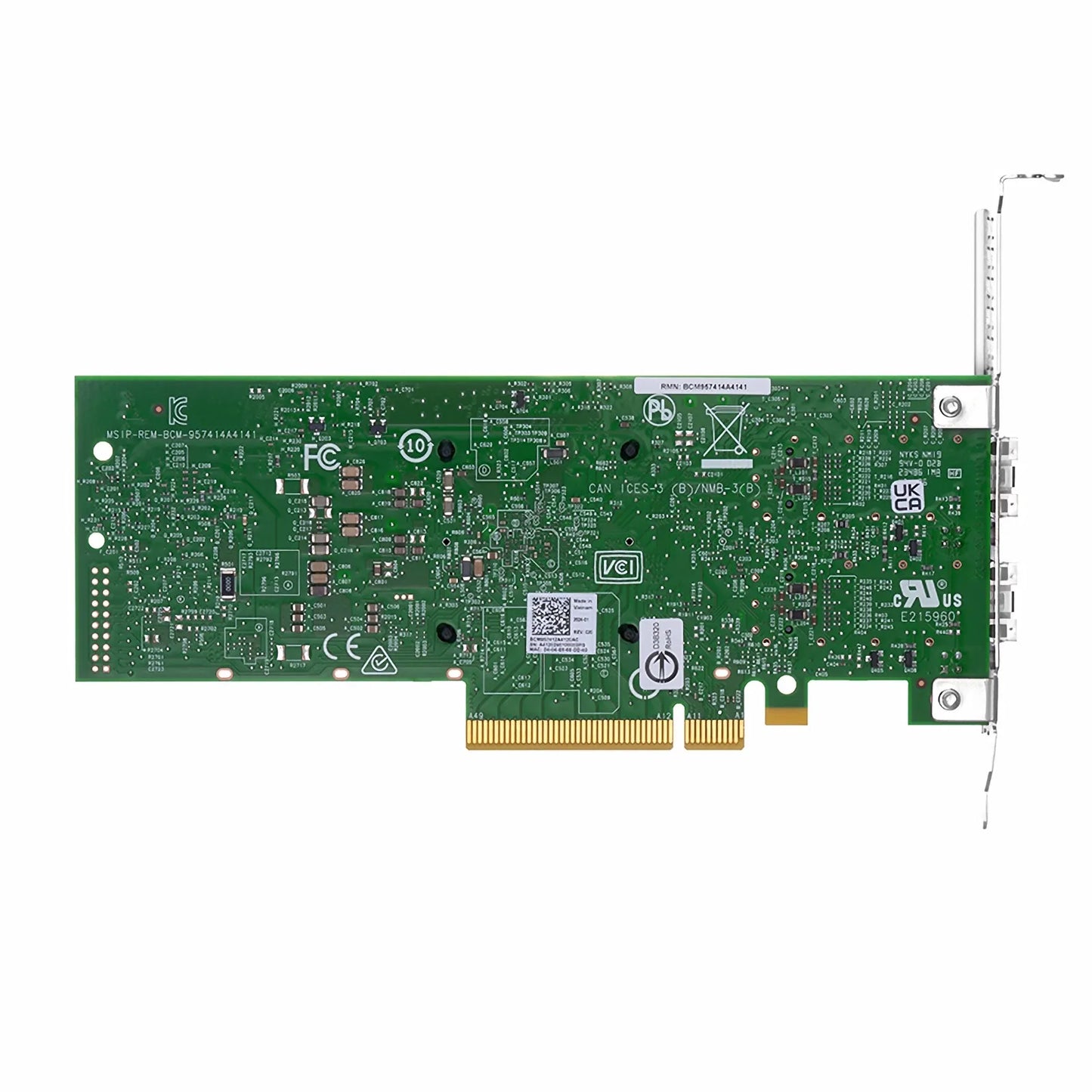 Broadcom® BCM957412A4120AC Ethernet Network Interface Card, P210P 10GbE Dual-port SFP+, PCIe 3.0 x8, Standard & Low Profile