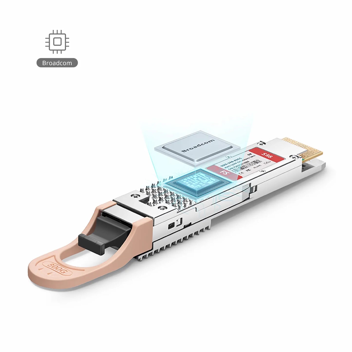 H3C QSFPDD-800G-VR8-MM850-DMPO Compatible 800GBASE-SR8 QSFP-DD 8 x 100G PAM4 850nm 50m DOM MPO-16/APC MMF Optical Transceiver Module