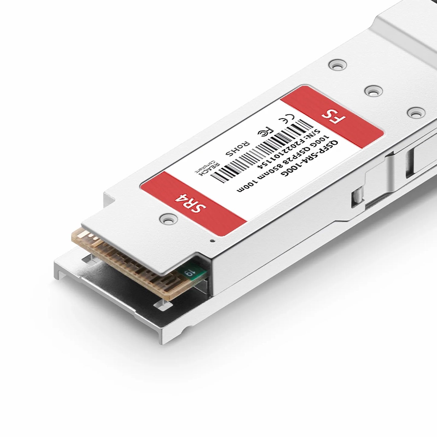 Cisco QSFP-100G-SR4-S Compatible 100GBASE-SR4 QSFP28 4 x 25G NRZ 850nm 100m DOM MPO-12/UPC MMF Optical Transceiver Module, Breakout to 4 x 25G-SR