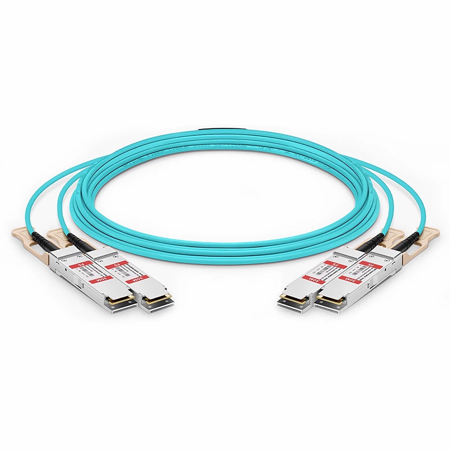 30m (98ft) NVIDIA/Mellanox MFS1S90-H003E Compatible 2 x 200G QSFP56 4 x 50G PAM4 to 2 x 200G QSFP56 4 x 50G PAM4 InfiniBand HDR Active Optical Breakout Cable for Quantum Switches