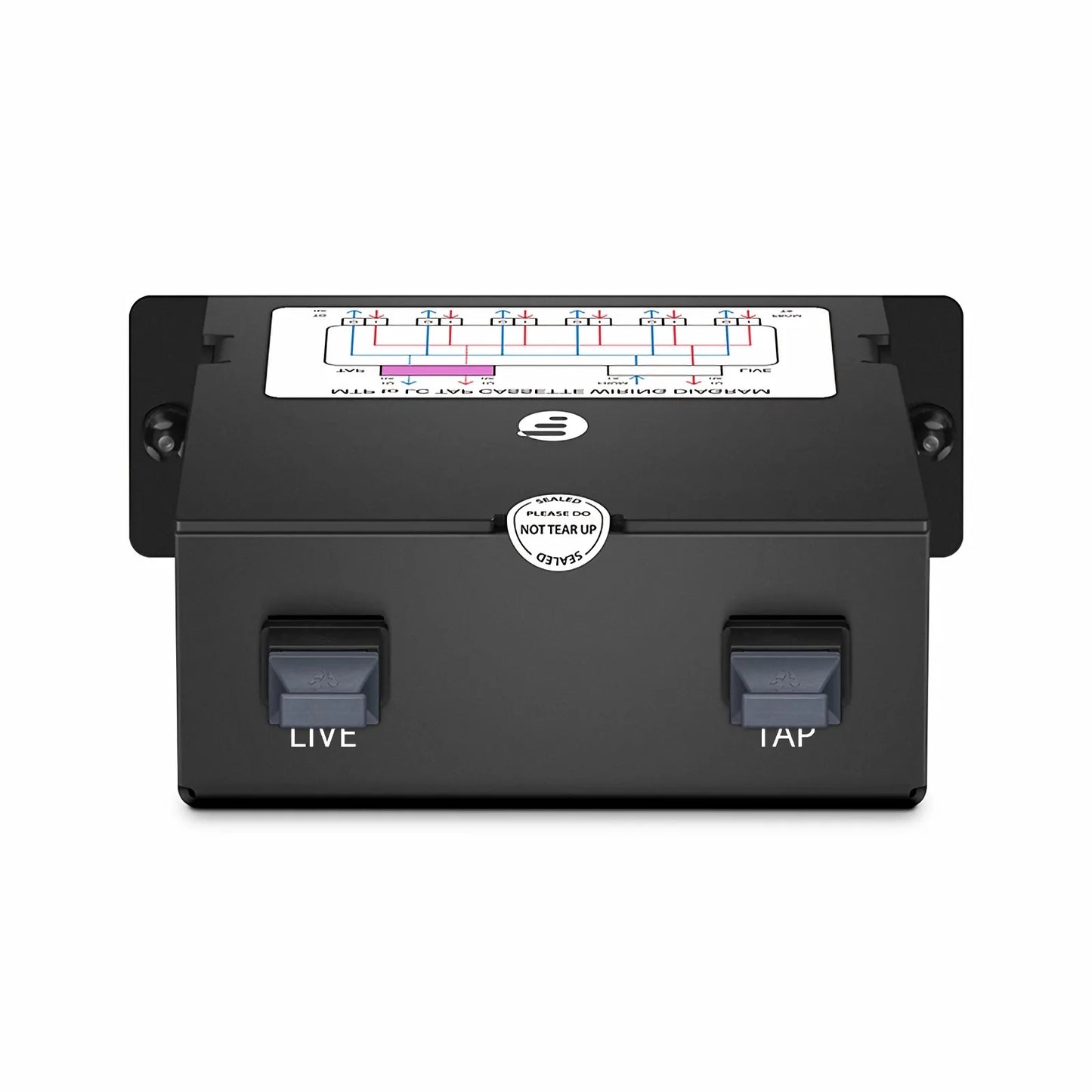 FHD™ MTP®-LC TAP Cassette, OS2 Single Mode, 6 x LC Duplex Live Ports, MTP®-12 Male Live Port, MTP®-12 Male TAP Port, 50/50 Split Ratio (Live/TAP), 10/40/100G