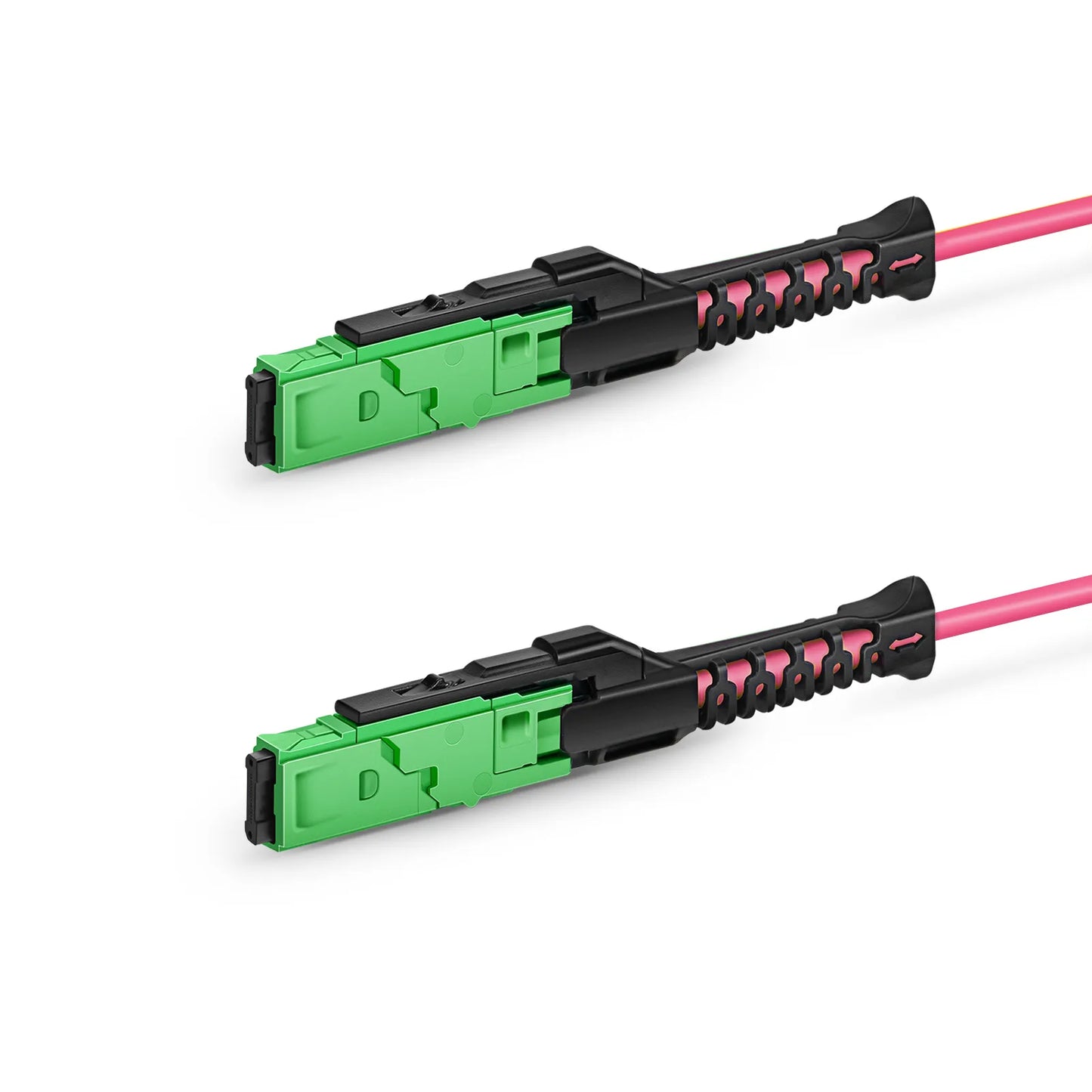 2m (7ft) MMC Jumper, MMC-16 APC (Female) to MMC-16 APC (Female), 16 Fibers, Multimode (OM4), Plenum (OFNP), 0.35dB Max, Jumper Polarity, Magenta