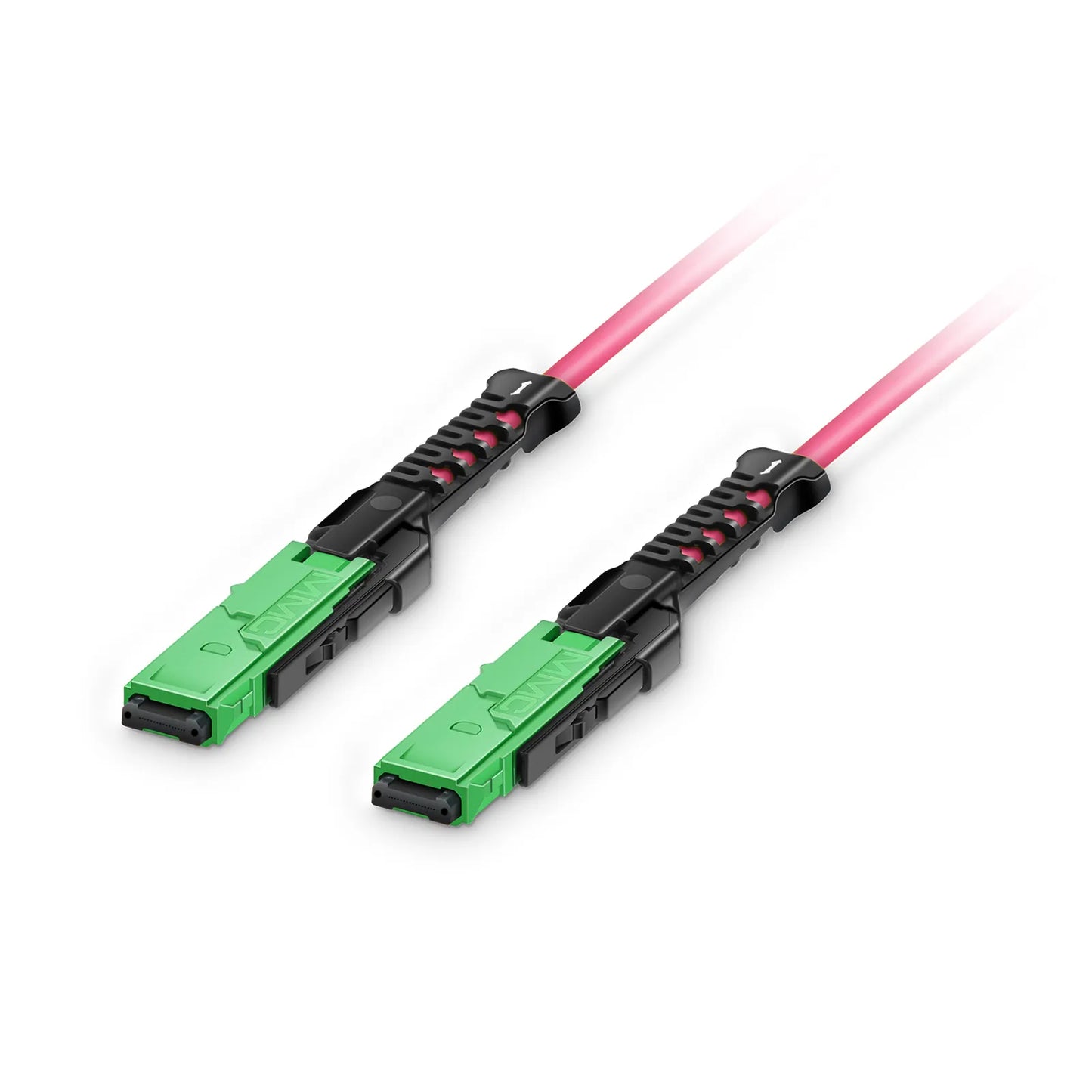 3m (10ft) MMC Jumper, MMC-16 APC (Female) to MMC-16 APC (Female), 16 Fibers, Multimode (OM4), Plenum (OFNP), 0.35dB Max, Jumper Polarity, Magenta