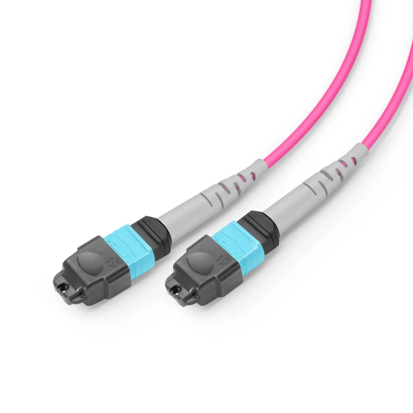 3m (10ft) MMC Breakout Cable, MMC-16 APC (Female) to 2 x MTP®-8 UPC (Female), 16 Fibers, Multimode (OM4), Plenum (OFNP), 0.35dB Max, Jumper Polarity, Magenta