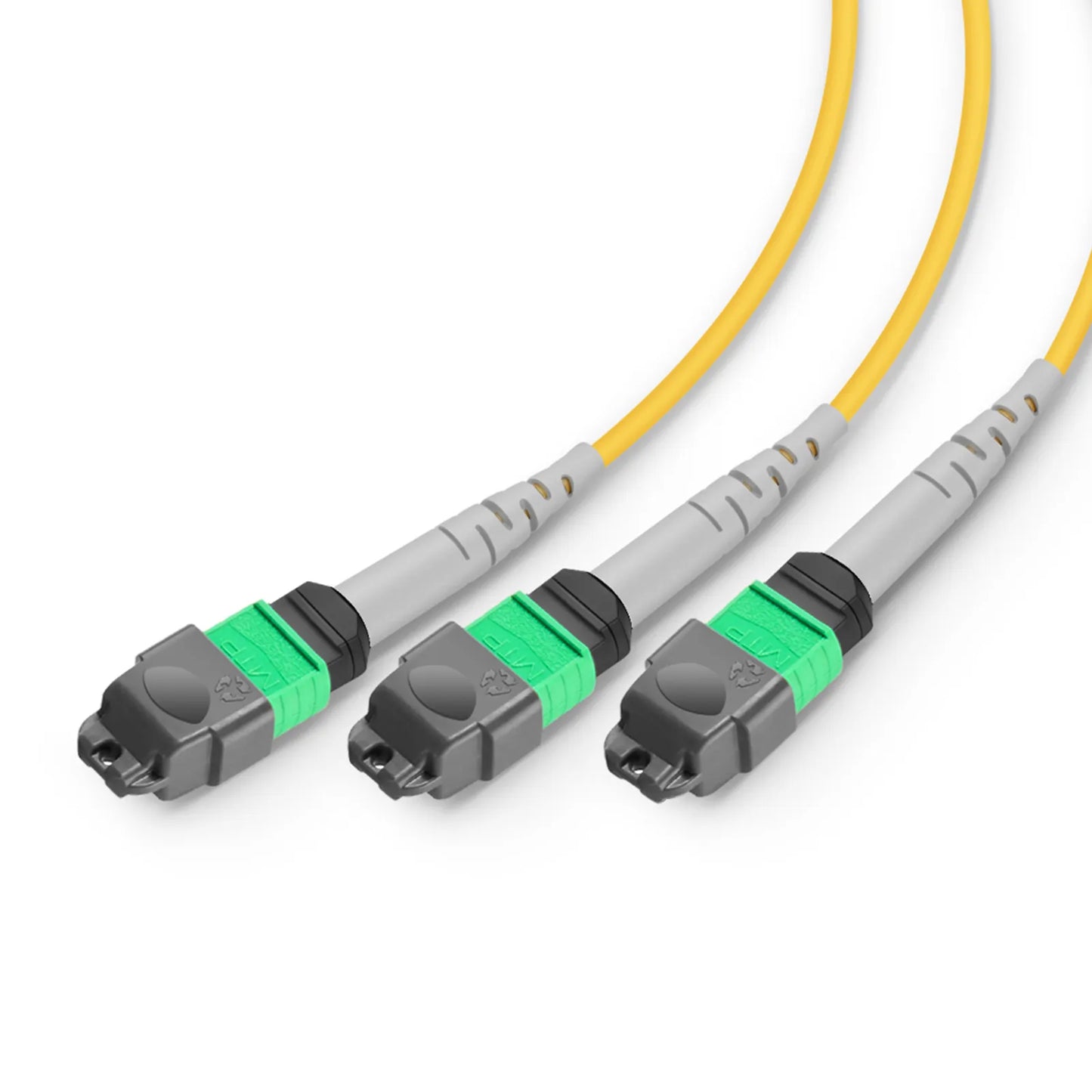 1m (3ft) MMC Breakout Cable, MMC-24 APC (Female) to 3 x MTP®-8 APC (Female), 24 Fibers, Single Mode (OS2), Plenum (OFNP), 0.35dB Max, Jumper Polarity, Yellow