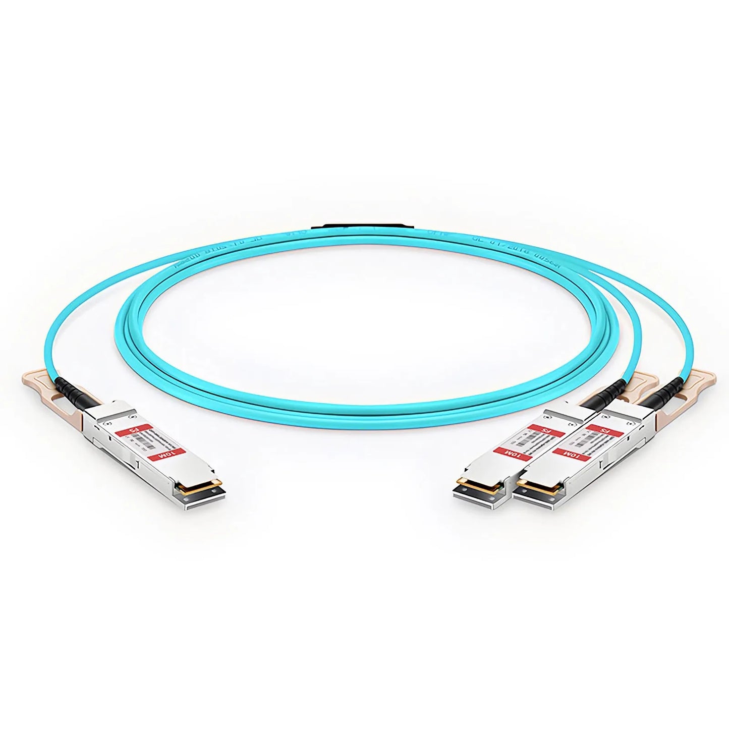 10m (33ft) NVIDIA/Mellanox MFS1S50-H010V Compatible 200G QSFP56 4 x 50G PAM4 to 2 x 100G QSFP56 2 x 50G PAM4 InfiniBand HDR Active Optical Breakout Cable for Quantum Switches and ConnectX-6 HCA