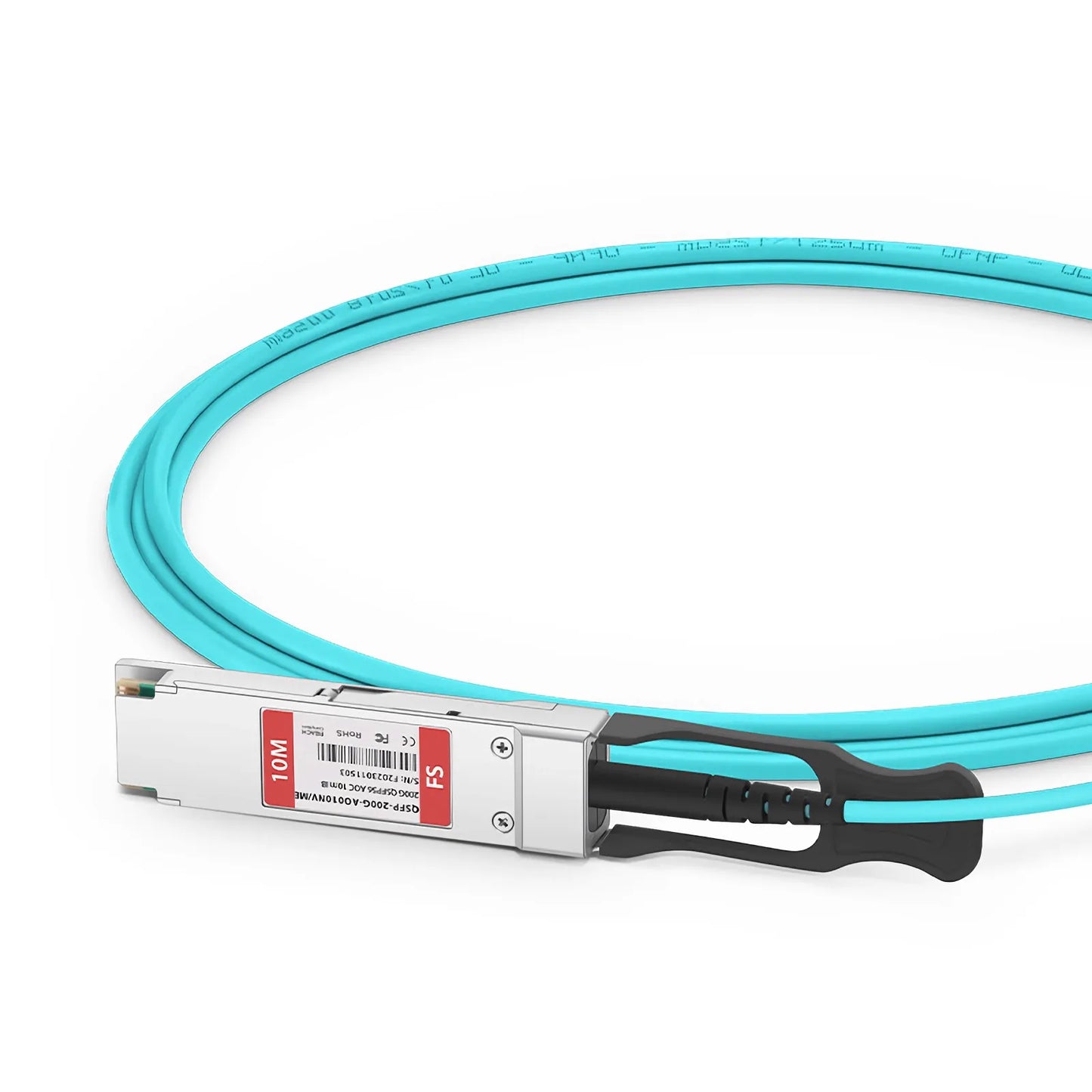 10m (33ft) NVIDIA/Mellanox MFS1S00-H010V Compatible 200G QSFP56 4 x 50G PAM4 InfiniBand HDR Active Optical Cable for Quantum Switches and ConnectX-6 HCA