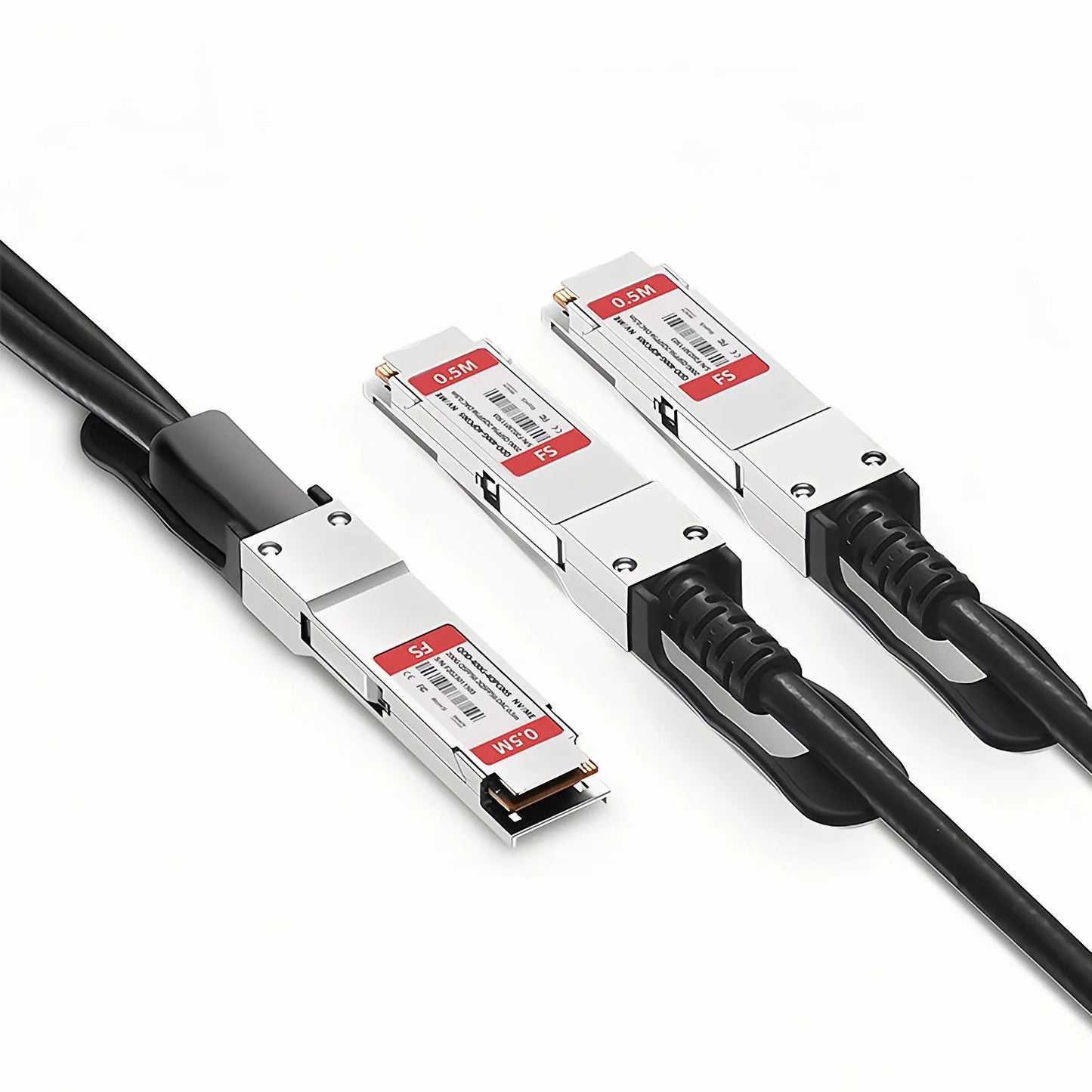 0.5m (2ft) NVIDIA/Mellanox MCP7H50-V00AR30 Compatible 200G QSFP56 4 x 50G PAM4 to 2 x 100G QSFP56 2 x 50G PAM4 Ethernet Passive Direct Attach Copper Breakout Cable