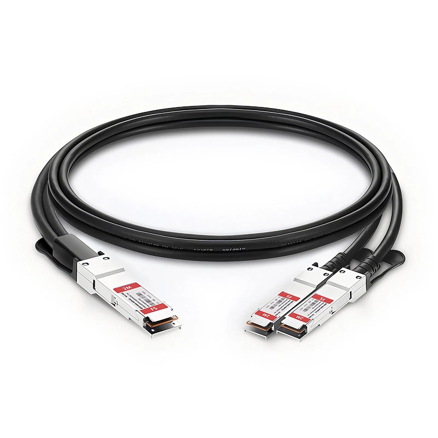 2m (7ft) NVIDIA/Mellanox MCP7H50-V002R26 Compatible 200G QSFP56 4 x 50G PAM4 to 2 x 100G QSFP56 2 x 50G PAM4 Ethernet Passive Direct Attach Copper Breakout Cable