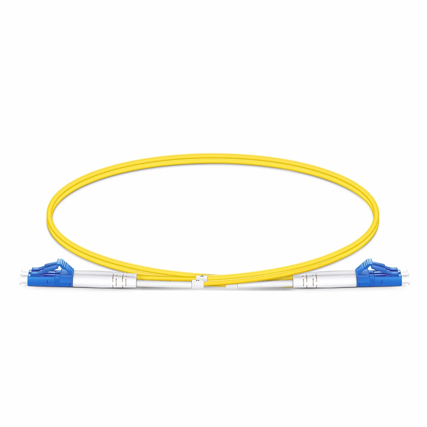 0.5m (1.6ft) Fiber Patch Cable, 2 Fibers, LC UPC Duplex to LC UPC Duplex, Single Mode (OS2), LSZH, 2.0mm, Tight-Buffered, Yellow