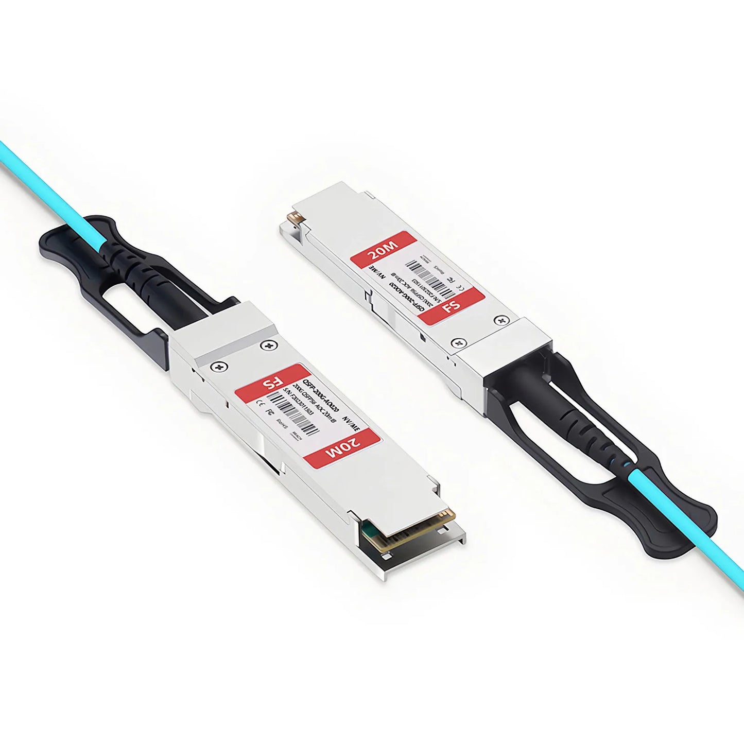 20m (66ft) NVIDIA/Mellanox MFS1S00-H020V Compatible 200G QSFP56 4 x 50G PAM4 InfiniBand HDR Active Optical Cable for Quantum Switches and ConnectX-6 HCA