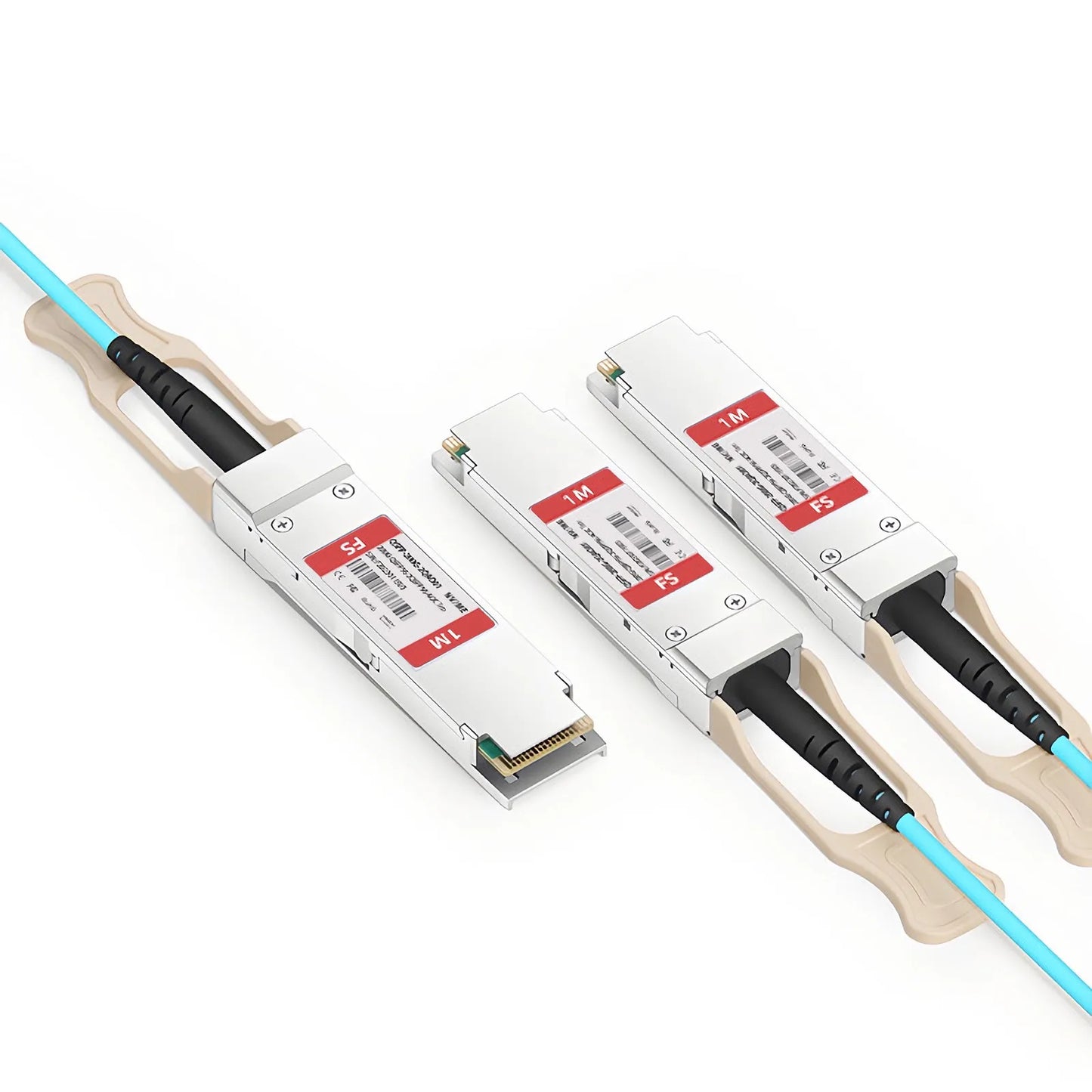 1m (3ft) NVIDIA/Mellanox MFS1S50-V001E Compatible 200G QSFP56 4 x 50G PAM4 to 2 x 100G QSFP56 2 x 50G PAM4 Ethernet Active Optical Breakout Cable for QM8790/8700 Switches and ConnectX-6 HCA