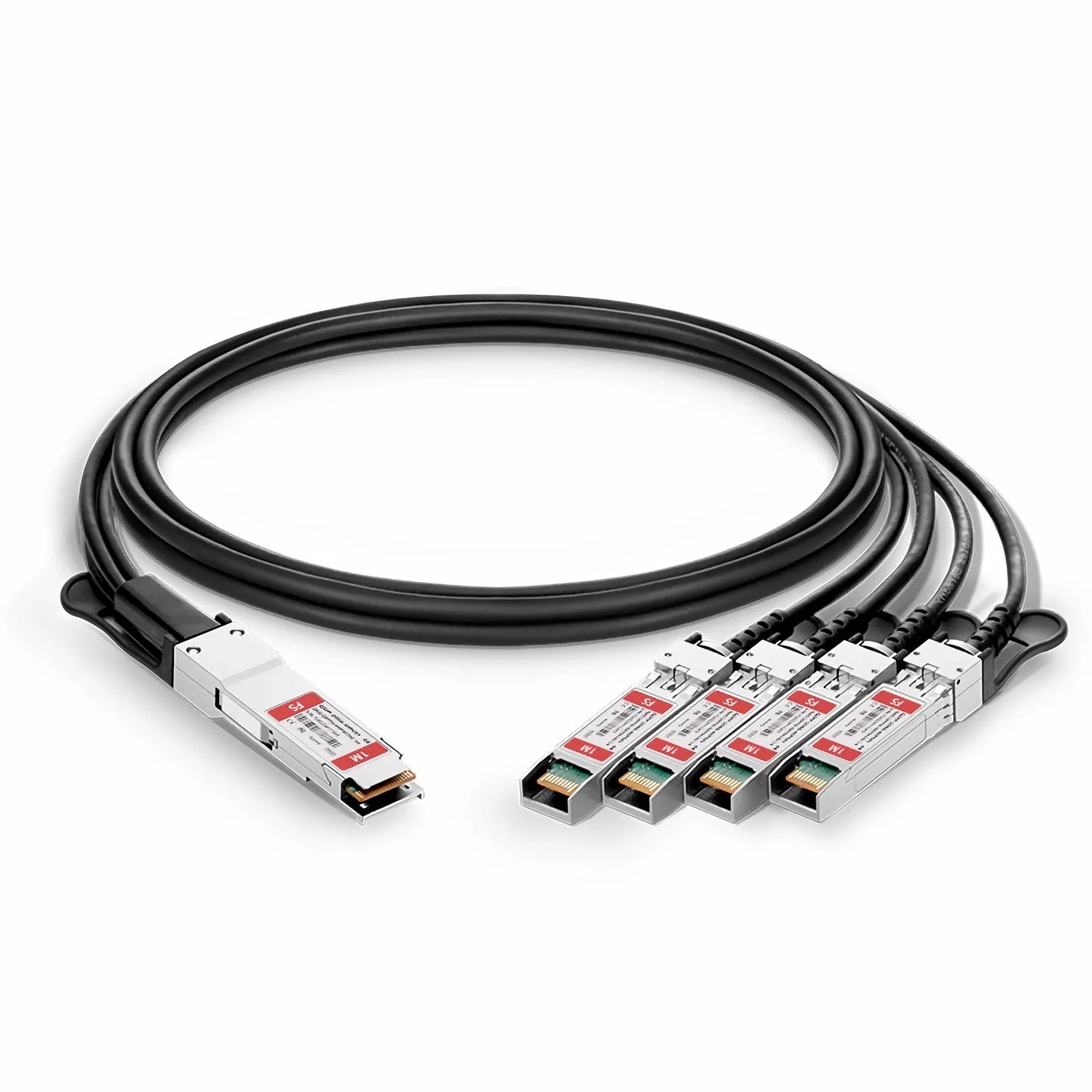 1m (3ft) Generic Compatible 200G QSFP56 4 x 50G PAM4 to 4 x 50G SFP56 50G PAM4 Passive Direct Attach Copper Breakout Cable