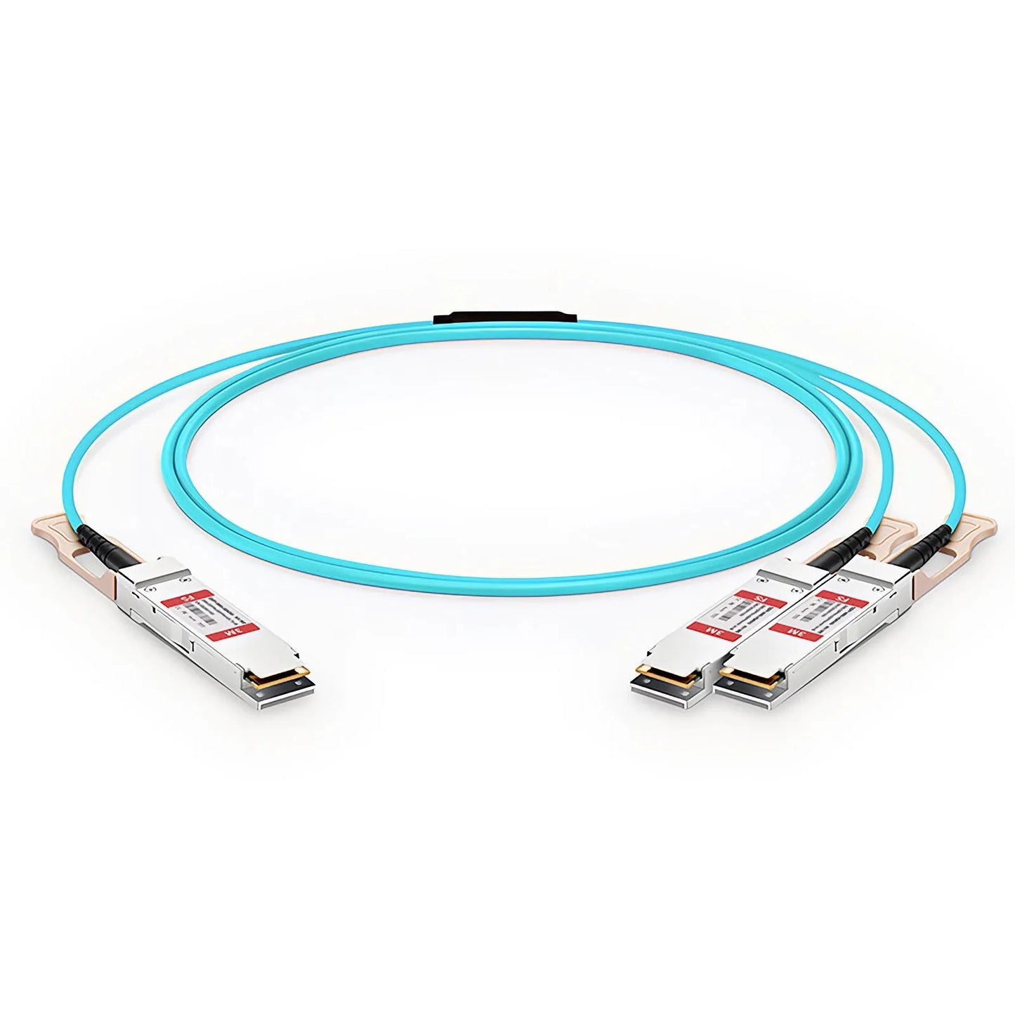 3m (10ft) NVIDIA/Mellanox MFS1S50-H003V Compatible 200G QSFP56 4 x 50G PAM4 to 2 x 100G QSFP56 2 x 50G PAM4 InfiniBand HDR Active Optical Breakout Cable for Quantum Switches and ConnectX-6 HCA