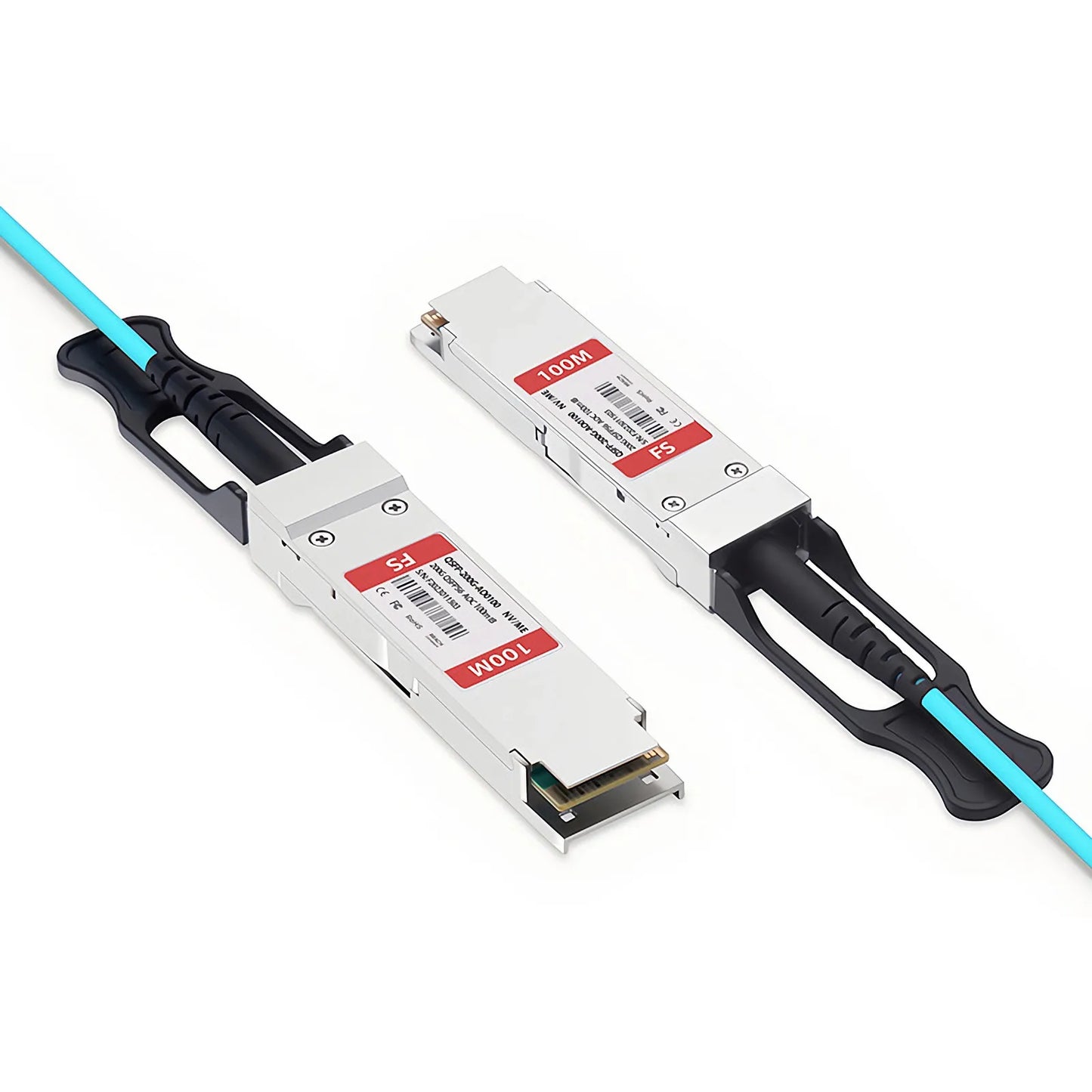 100m (328ft) NVIDIA/Mellanox MFS1S00-H100V Compatible 200G QSFP56 4 x 50G PAM4 InfiniBand HDR Active Optical Cable for Quantum Switches and ConnectX-6 HCA