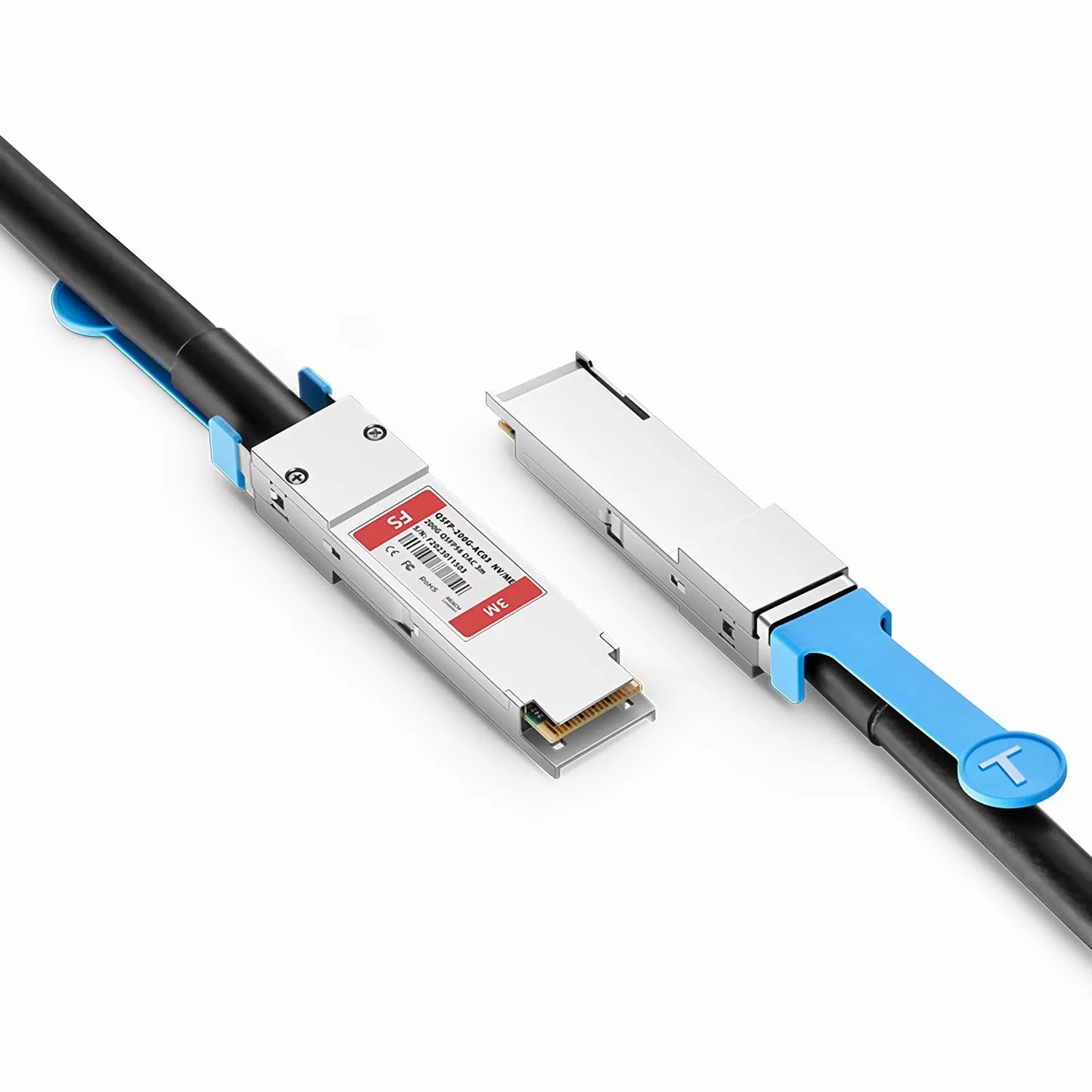 3m (10ft) NVIDIA/Mellanox MCA1J00-H003E Compatible 200G QSFP56 4 x 50G PAM4 Ethernet Active Direct Attach Copper Twinax Cable