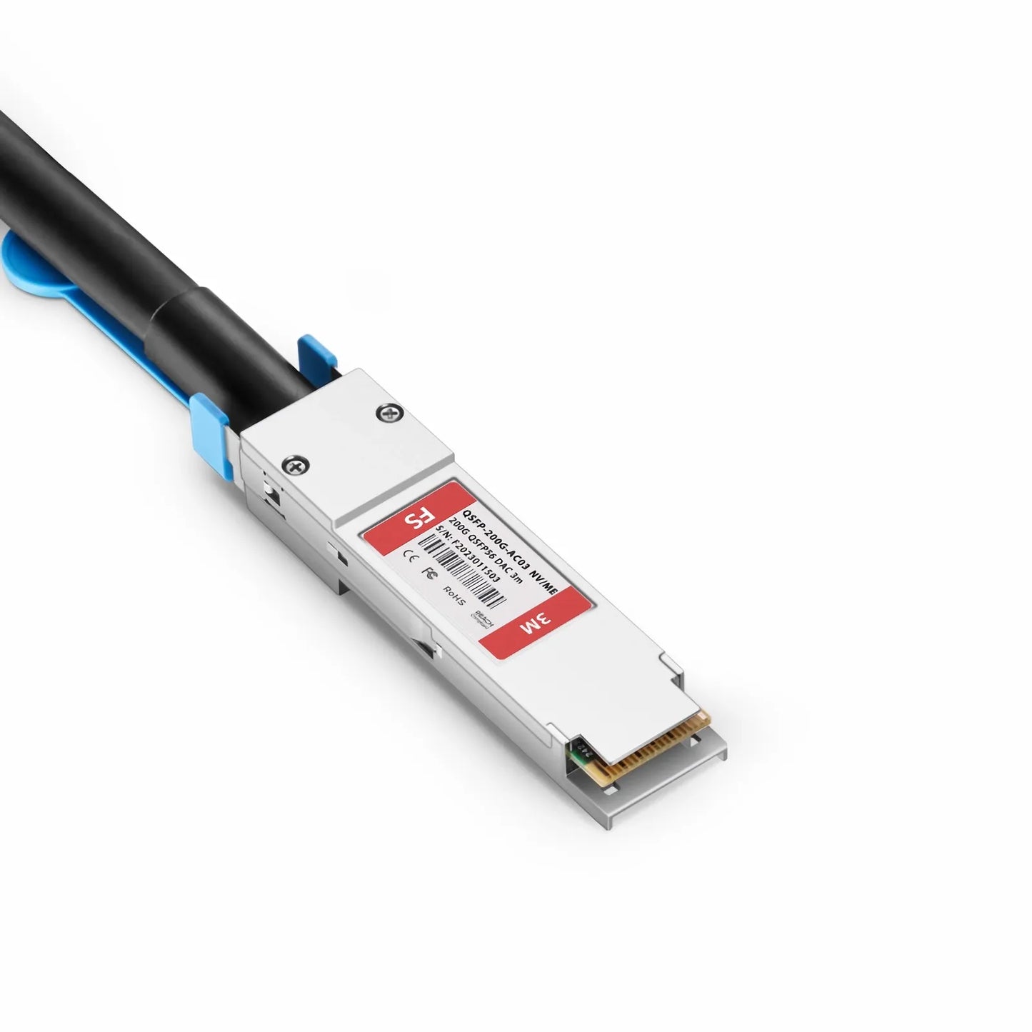3m (10ft) NVIDIA/Mellanox MCA1J00-H003E Compatible 200G QSFP56 4 x 50G PAM4 Ethernet Active Direct Attach Copper Twinax Cable