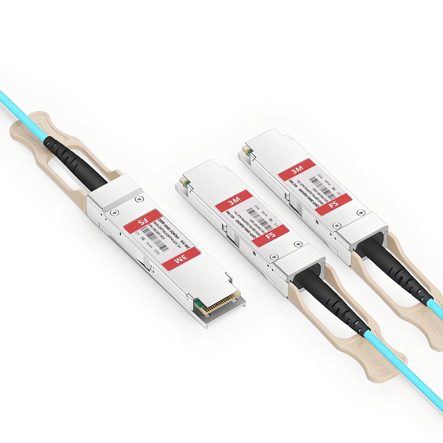 3m (10ft) NVIDIA/Mellanox MFS1S50-V003E Compatible 200G QSFP56 4 x 50G PAM4 to 2 x 100G QSFP56 2 x 50G PAM4 Ethernet Active Optical Breakout Cable for QM8790/8700 Switches and ConnectX-6 HCA