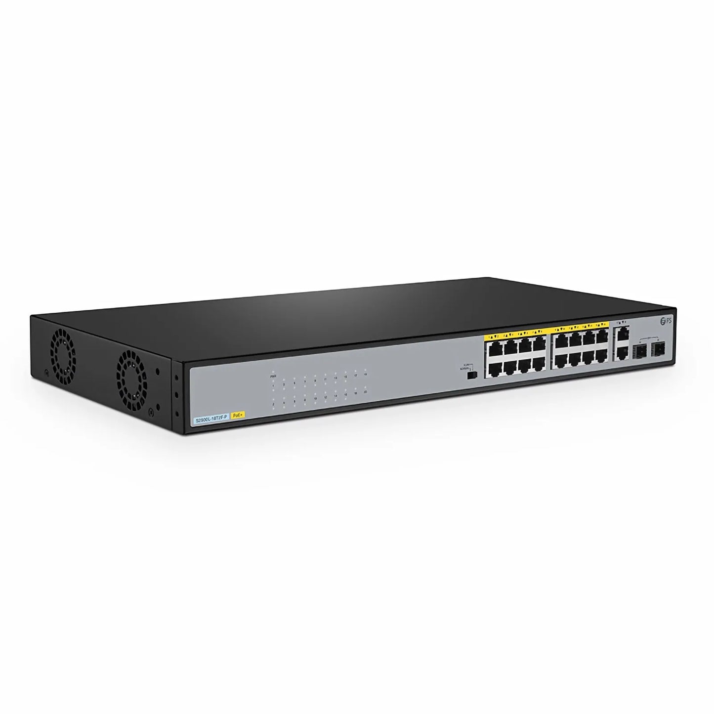 S2500L-18T2F-P, 18-Port Gigabit Ethernet L2 Unmanaged PoE+ Switch, 16 x PoE+ Ports@240W, 2 x 1Gb RJ45, with 2 x 1Gb SFP Uplinks, Desktop/Rackmount
