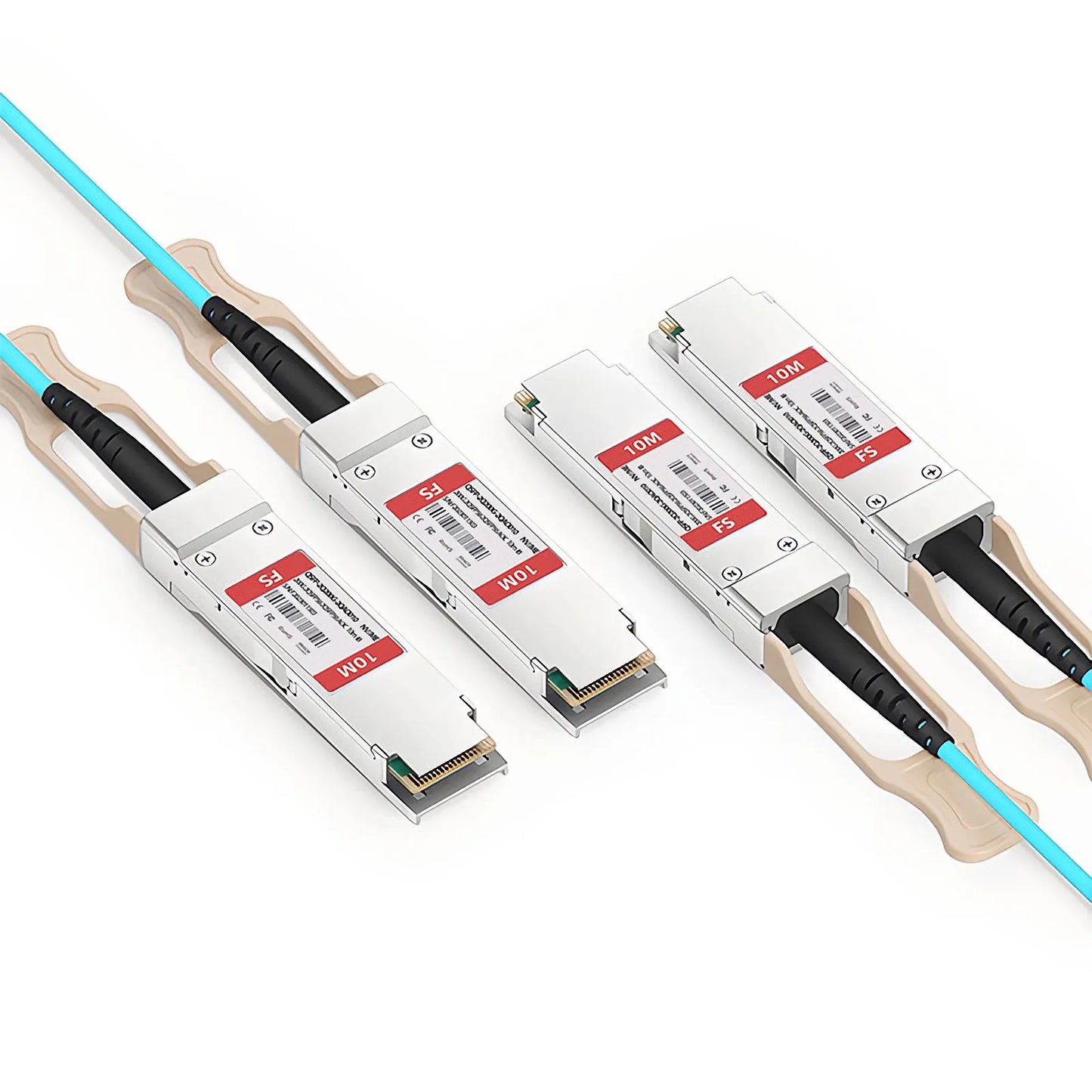 10m (33ft) NVIDIA/Mellanox MFS1S90-H003E Compatible 2 x 200G QSFP56 4 x 50G PAM4 to 2 x 200G QSFP56 4 x 50G PAM4 InfiniBand HDR Active Optical Breakout Cable for Quantum Switches