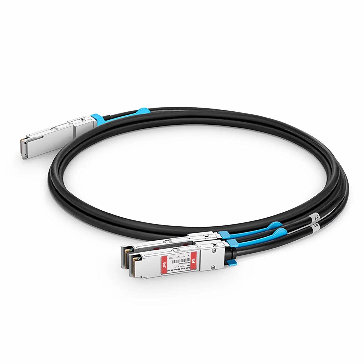 2m (7ft) NVIDIA/Mellanox Compatible 100G QSFP28 4 x 25G NRZ to 2 x 50G QSFP28 2 x 25G NRZ Ethernet Active Direct Attach Copper Breakout Cable
