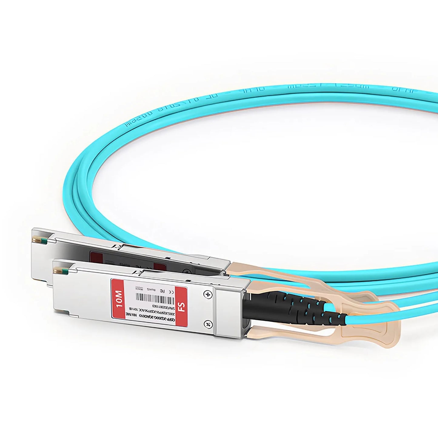 10m (33ft) NVIDIA/Mellanox MFS1S90-H003E Compatible 2 x 200G QSFP56 4 x 50G PAM4 to 2 x 200G QSFP56 4 x 50G PAM4 InfiniBand HDR Active Optical Breakout Cable for Quantum Switches