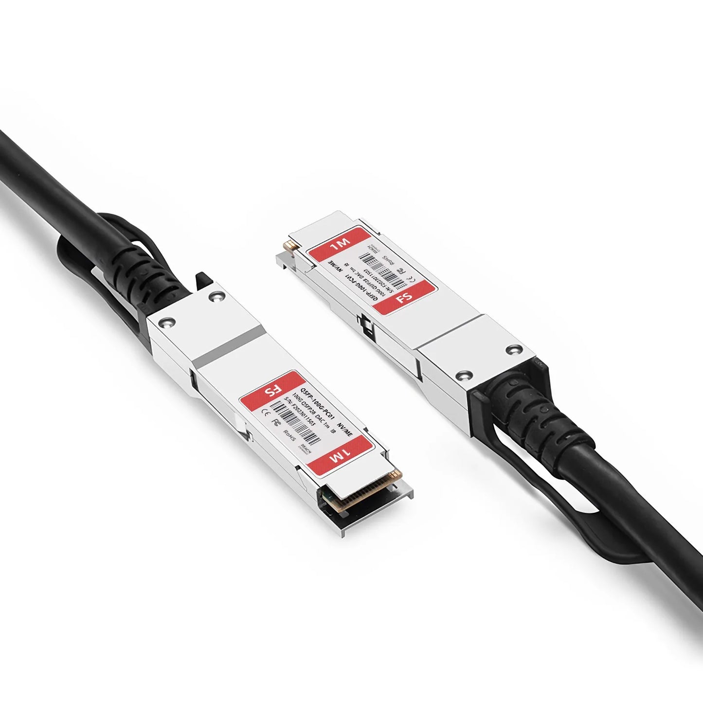 1m (3ft) NVIDIA/Mellanox MCP1600-E001E30 Compatible 100G QSFP28 4 x 25G NRZ Infiniband EDR Passive Direct Attach Copper Twinax Cable for Switch- IB 2 Switches and ConnectX-5 HCA