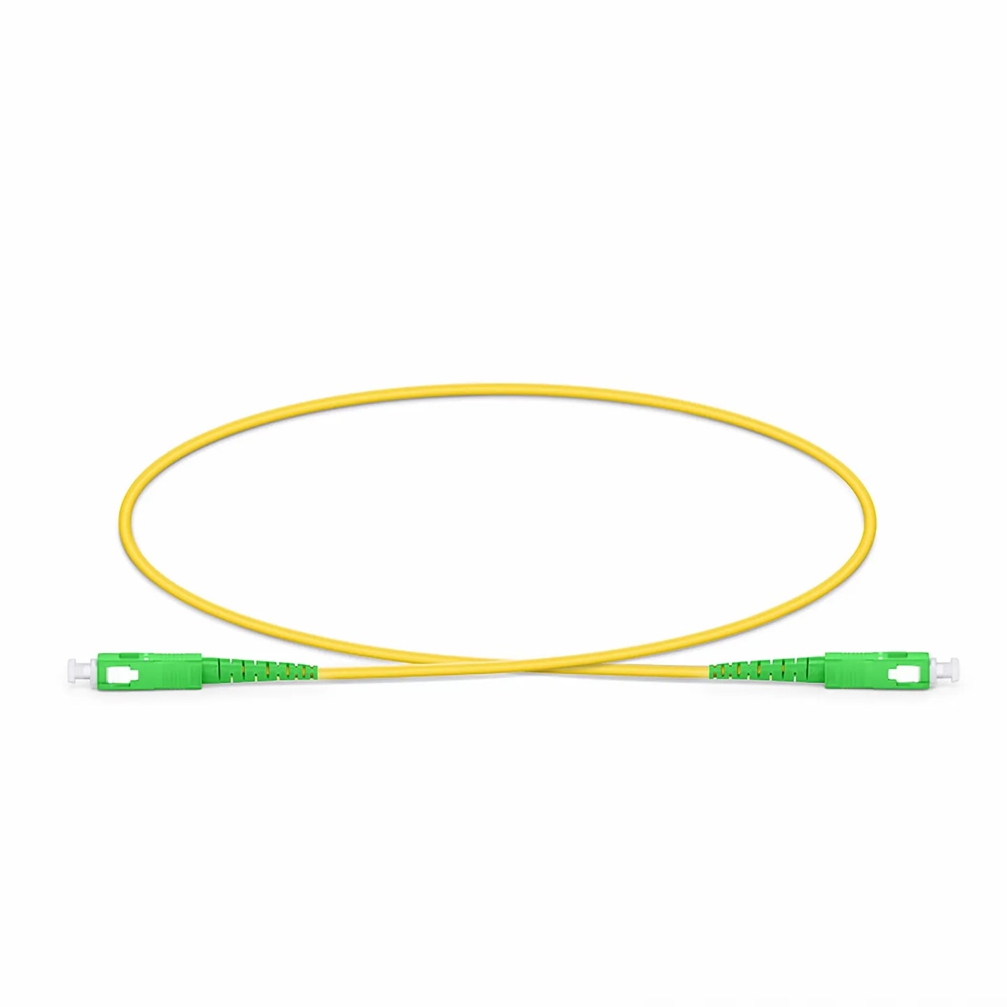 0.5m (1.6ft) Fiber Patch Cable, 1 Fiber, SC APC Simplex to SC APC Simplex, Single Mode (OS2), Riser (OFNR), 3.0mm, Tight-Buffered, Yellow