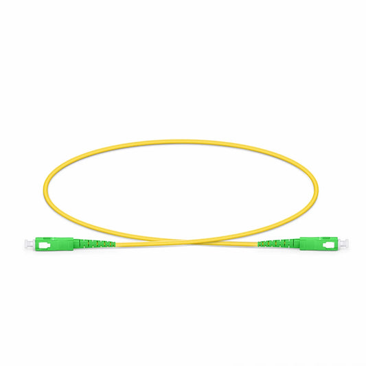 0.5m (1.6ft) Fiber Patch Cable, 1 Fiber, SC APC Simplex to SC APC Simplex, Single Mode (OS2), Riser (OFNR), 3.0mm, Tight-Buffered, Yellow