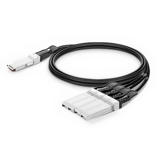 2m (7ft) Generic Compatible 200G QSFP56 4 x 50G PAM4 to 4 x 50G SFP56 50G PAM4 Passive Direct Attach Copper Breakout Cable