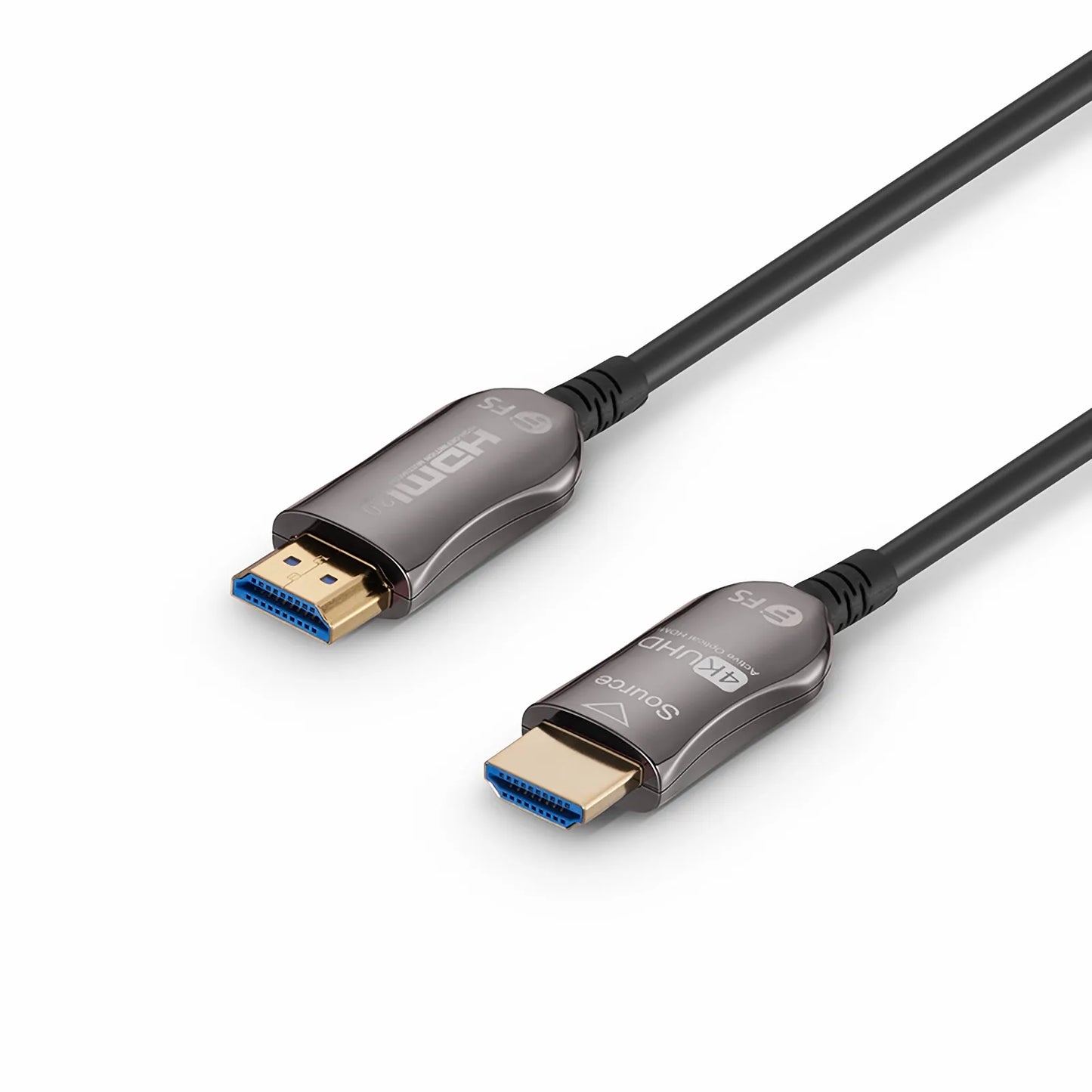 100ft (30m) 4K 60Hz PVC High Speed HDMI® Fiber Active Optical Cable (AOC) with Ethernet In Wall CL3 Rated