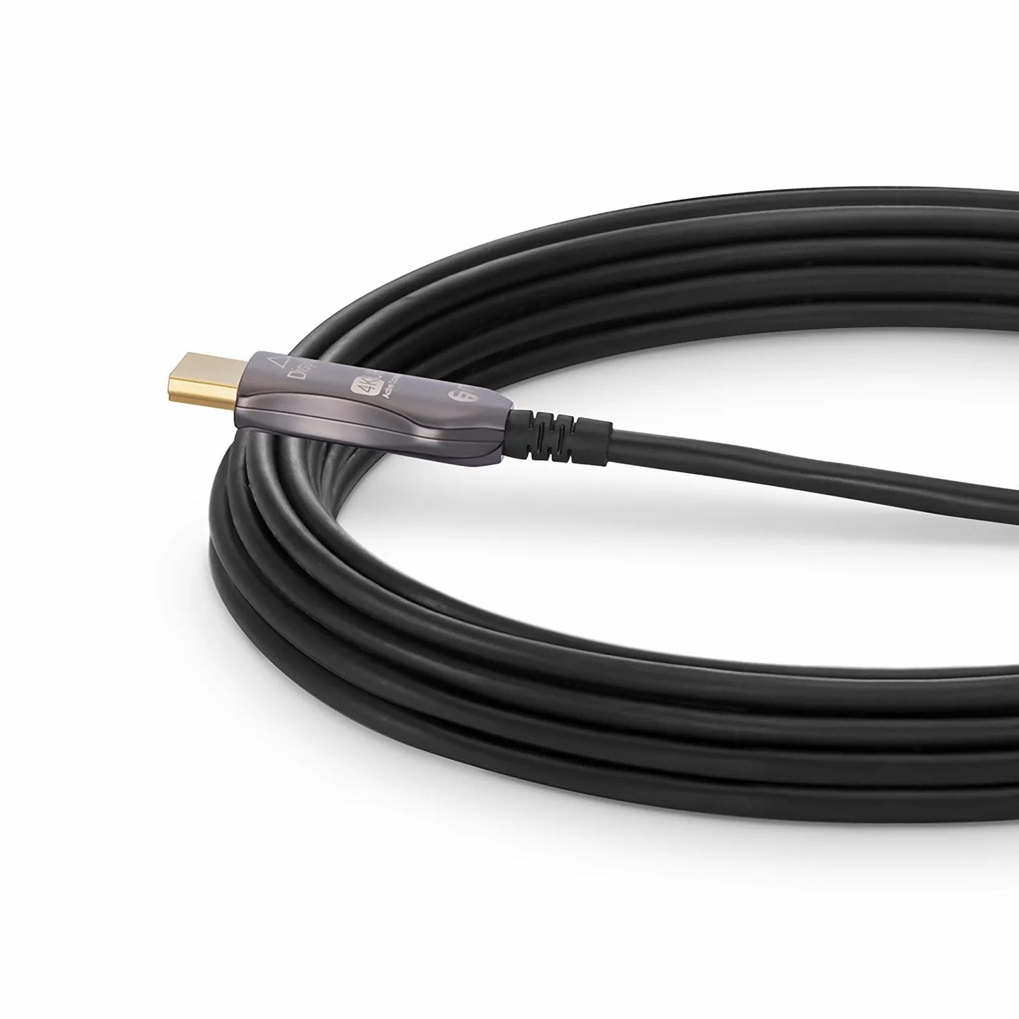 100ft (30m) 4K 60Hz PVC High Speed HDMI® Fiber Active Optical Cable (AOC) with Ethernet In Wall CL3 Rated