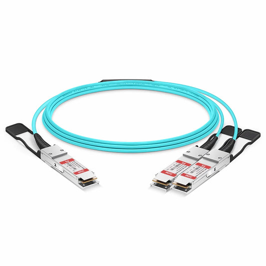 30m (98ft) NVIDIA/Mellanox MFA7A20-C030 Compatible 100G QSFP28 4 x 25G NRZ to 2 x 50G QSFP28 2 x 25G NRZ Ethernet Active Optical Breakout Cable