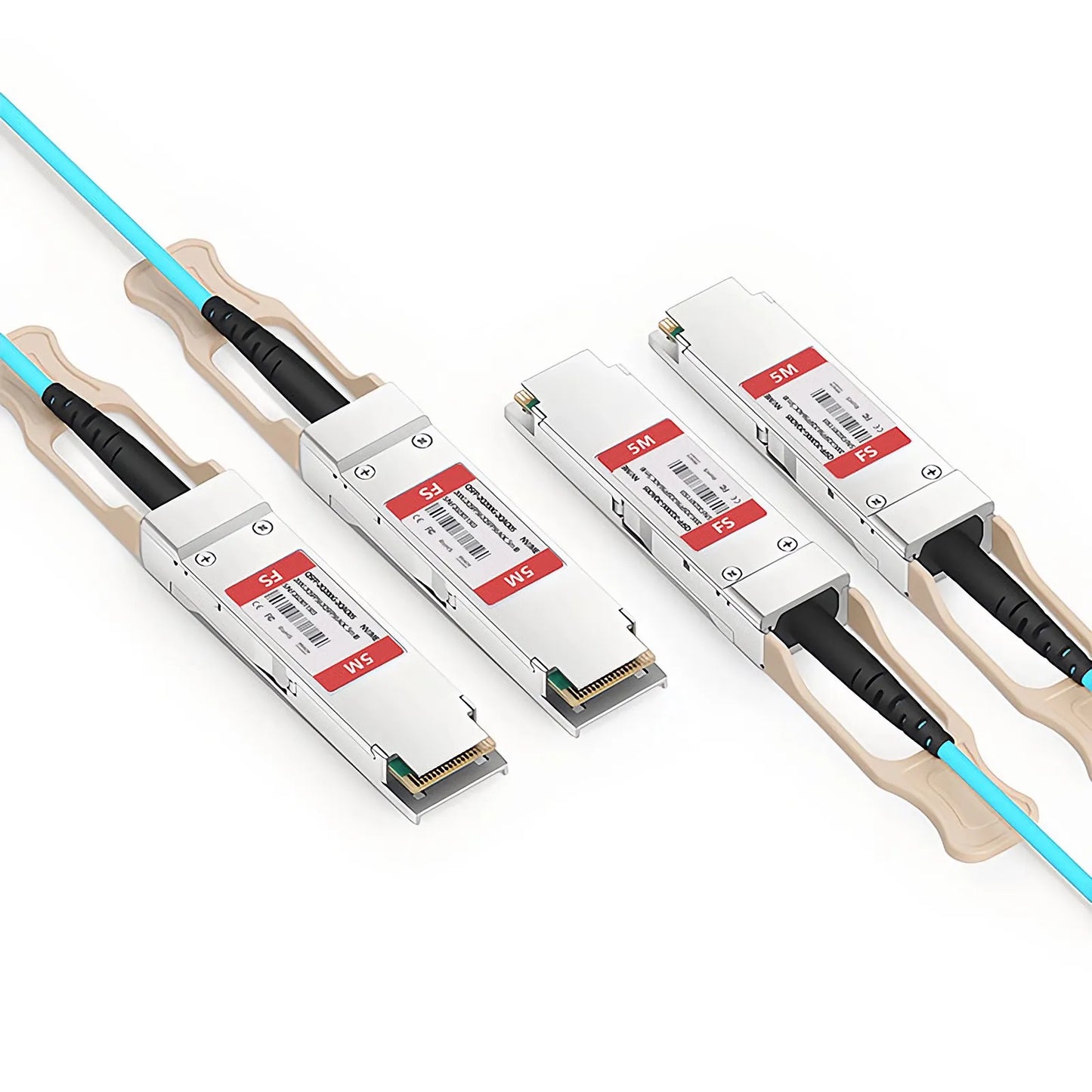 5m (16ft) NVIDIA/Mellanox MFS1S90-H003E Compatible 2 x 200G QSFP56 4 x 50G PAM4 to 2 x 200G QSFP56 4 x 50G PAM4 InfiniBand HDR Active Optical Breakout Cable for Quantum Switches
