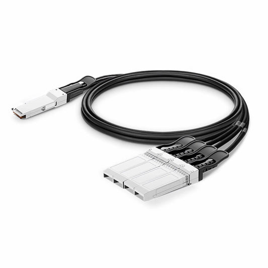 3m (10ft) Generic Compatible 200G QSFP56 4 x 50G PAM4 to 4 x 50G SFP56 50G PAM4 Passive Direct Attach Copper Breakout Cable