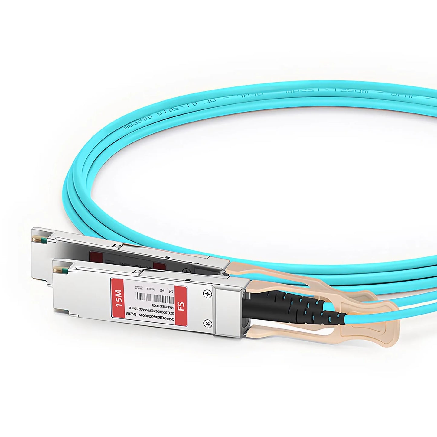 15m (49ft) NVIDIA/Mellanox MFS1S90-H003E Compatible 2 x 200G QSFP56 4 x 50G PAM4 to 2 x 200G QSFP56 4 x 50G PAM4 InfiniBand HDR Active Optical Breakout Cable for Quantum Switches