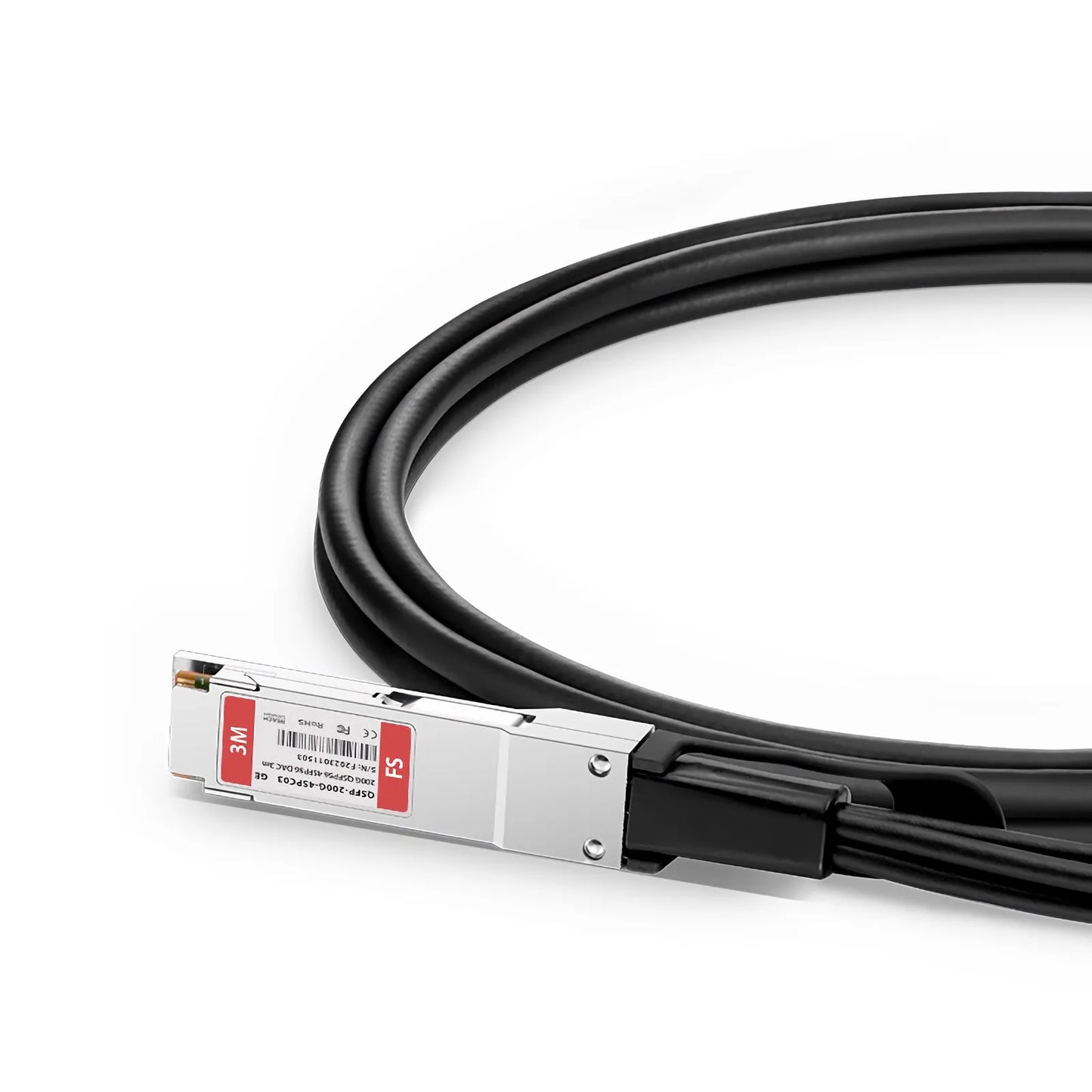 3m (10ft) Generic Compatible 200G QSFP56 4 x 50G PAM4 to 4 x 50G SFP56 50G PAM4 Passive Direct Attach Copper Breakout Cable