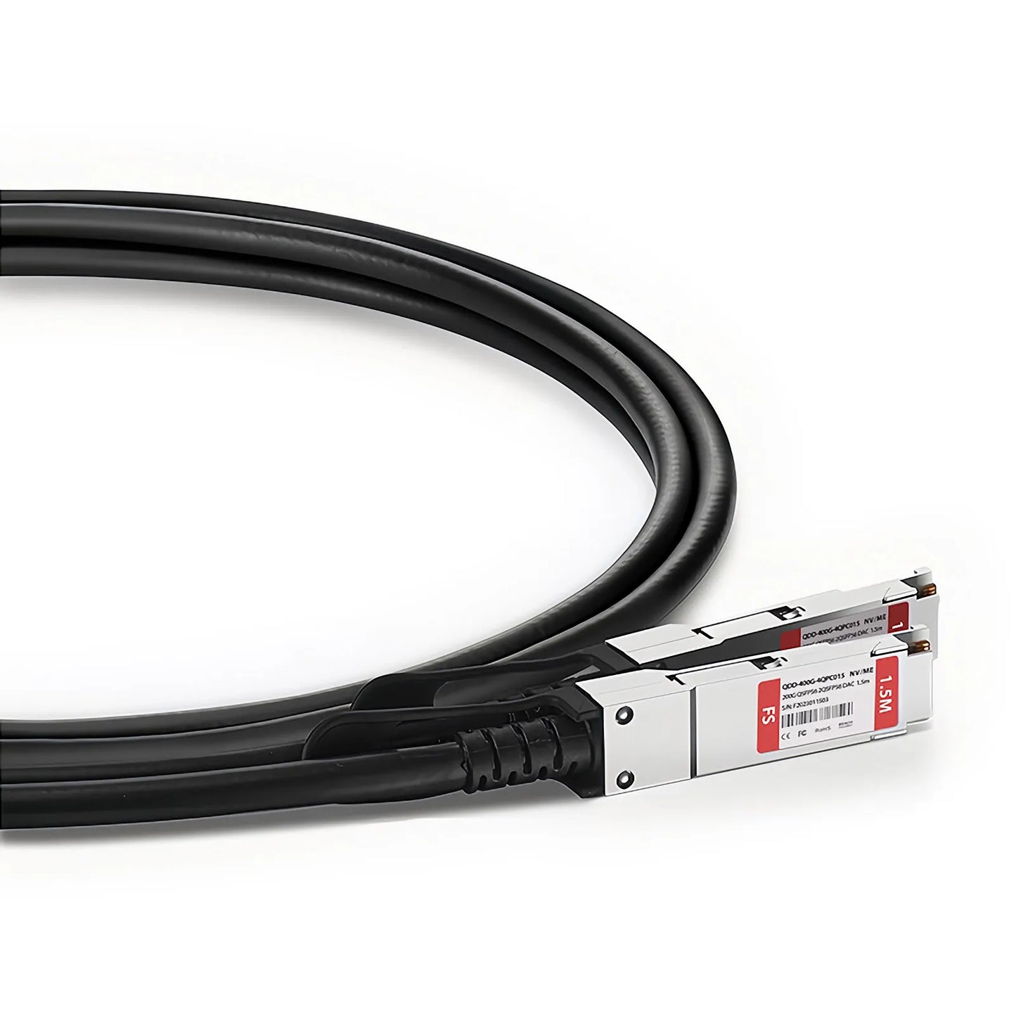 1.5m (5ft) NVIDIA/Mellanox MCP7H50-V01AR30 Compatible 200G QSFP56 4 x 50G PAM4 to 2 x 100G QSFP56 2 x 50G PAM4 Ethernet Passive Direct Attach Copper Breakout Cable