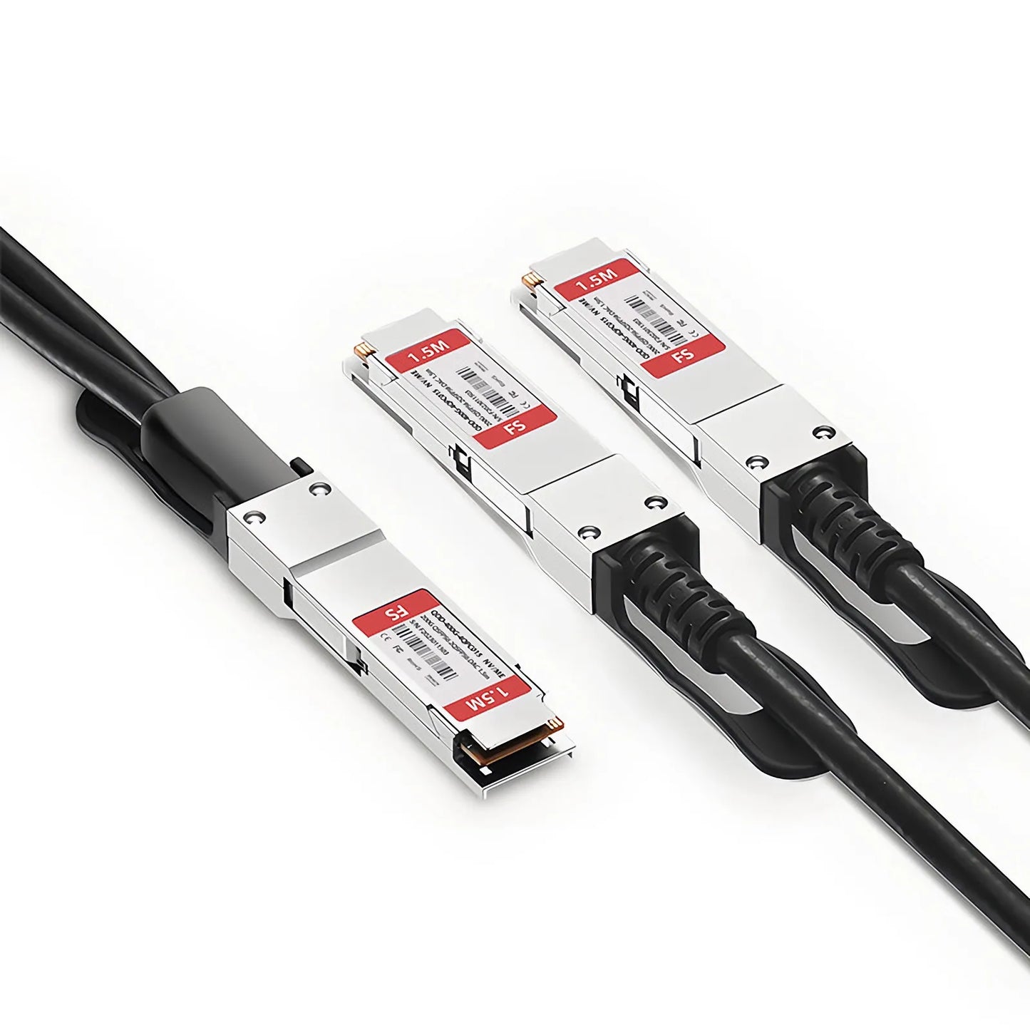 1.5m (5ft) NVIDIA/Mellanox MCP7H50-V01AR30 Compatible 200G QSFP56 4 x 50G PAM4 to 2 x 100G QSFP56 2 x 50G PAM4 Ethernet Passive Direct Attach Copper Breakout Cable