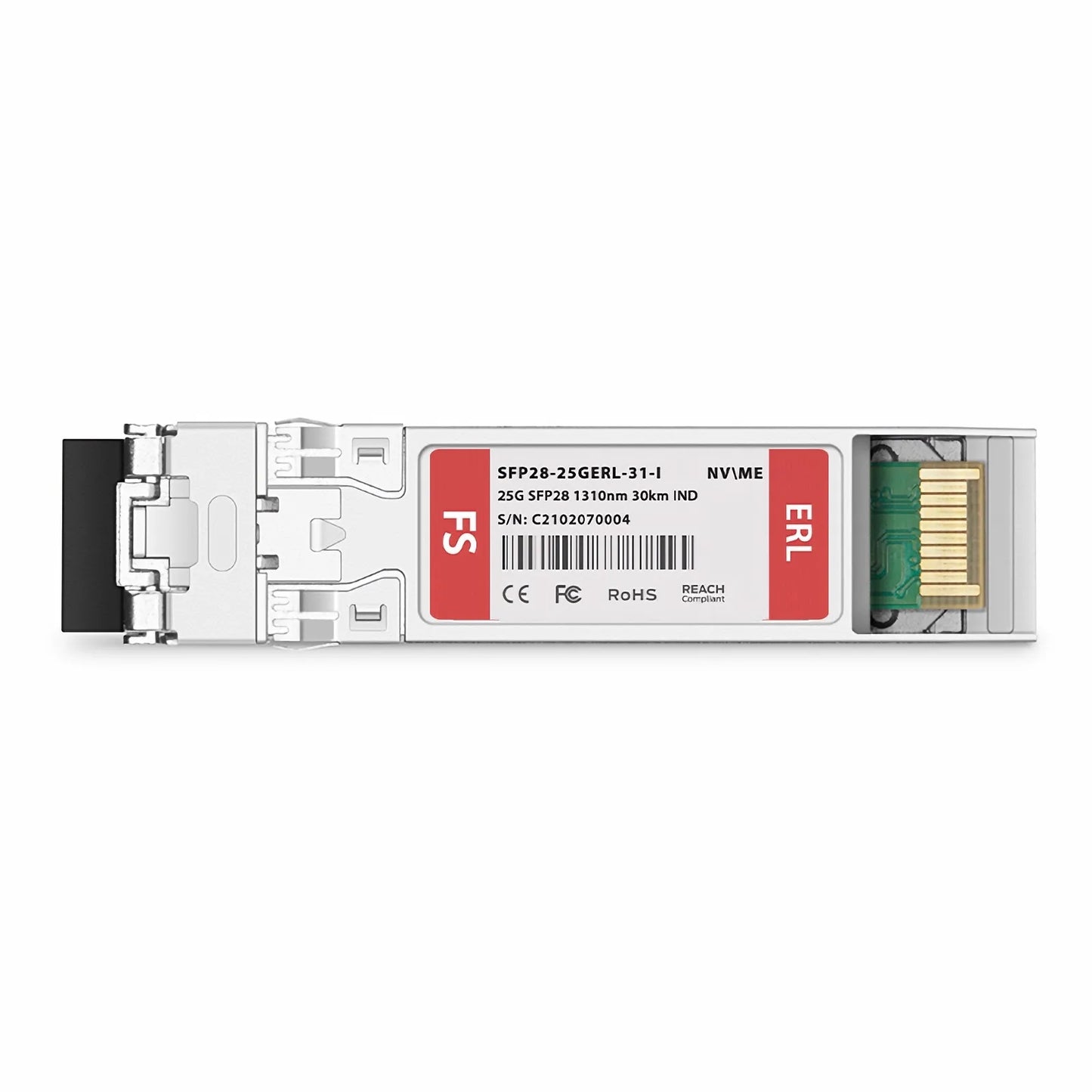 NVIDIA/Mellanox Compatible 25GBASE-ER SFP28 1310nm 30km DOM Duplex LC/UPC SMF Ethernet Optical Transceiver Module (Industrial)