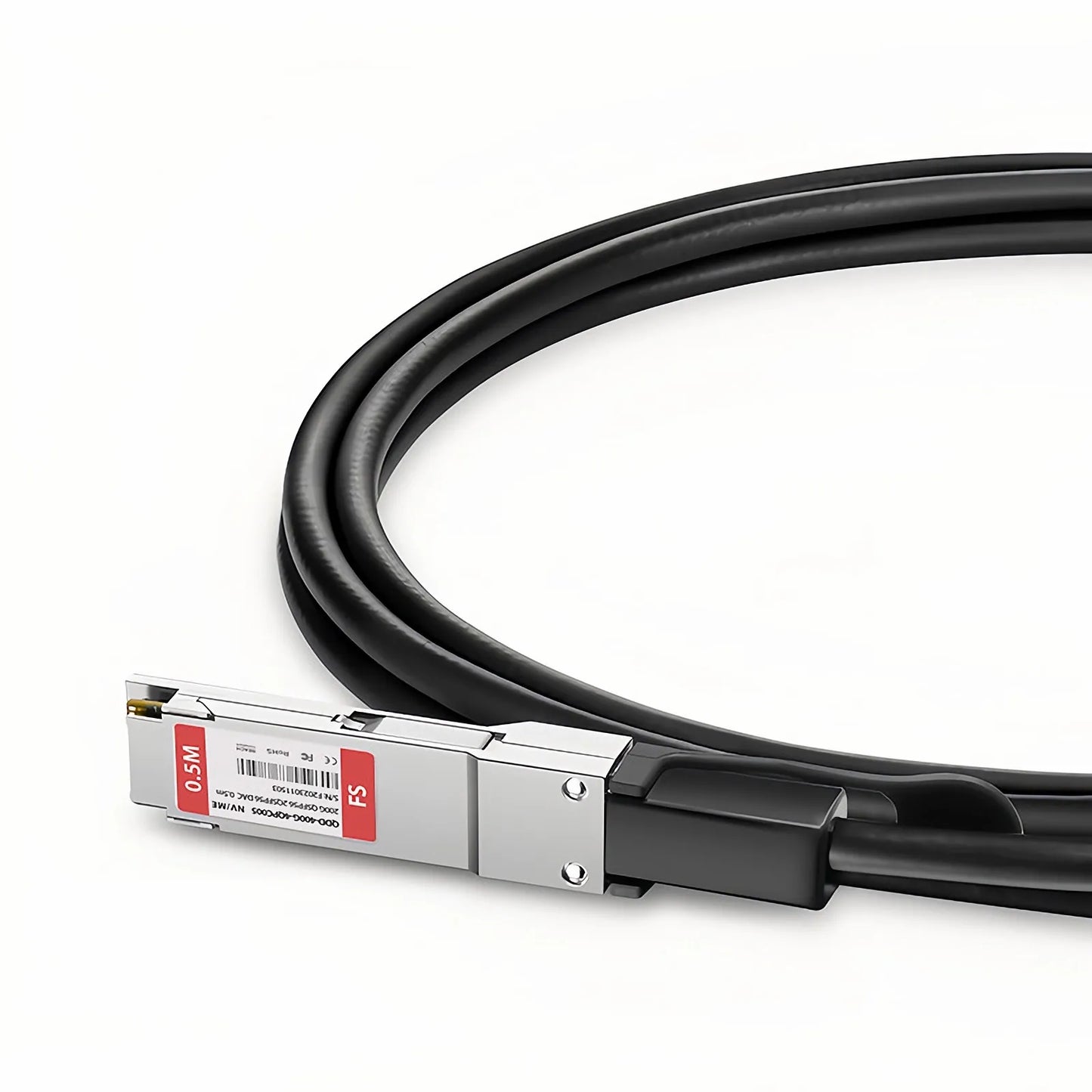 0.5m (2ft) NVIDIA/Mellanox MCP7H50-V00AR30 Compatible 200G QSFP56 4 x 50G PAM4 to 2 x 100G QSFP56 2 x 50G PAM4 Ethernet Passive Direct Attach Copper Breakout Cable