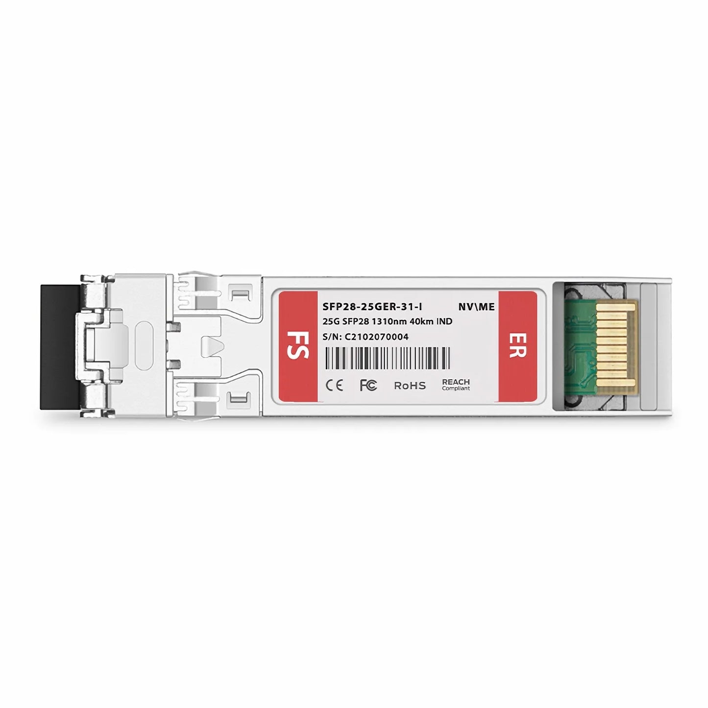 NVIDIA/Mellanox Compatible 25GBASE-ER SFP28 1310nm 40km DOM Duplex LC/UPC SMF Ethernet Optical Transceiver Module (Industrial)