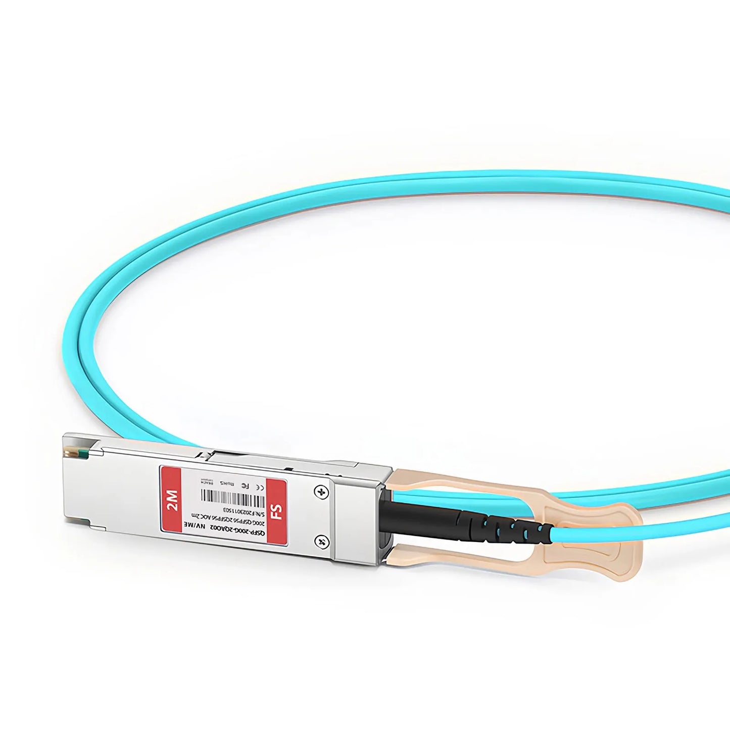 2m (7ft) NVIDIA/Mellanox MFS1S50-V002E Compatible 200G QSFP56 4 x 50G PAM4 to 2 x 100G QSFP56 2 x 50G PAM4 Ethernet Active Optical Breakout Cable for QM8790/8700 Switches and ConnectX-6 HCA