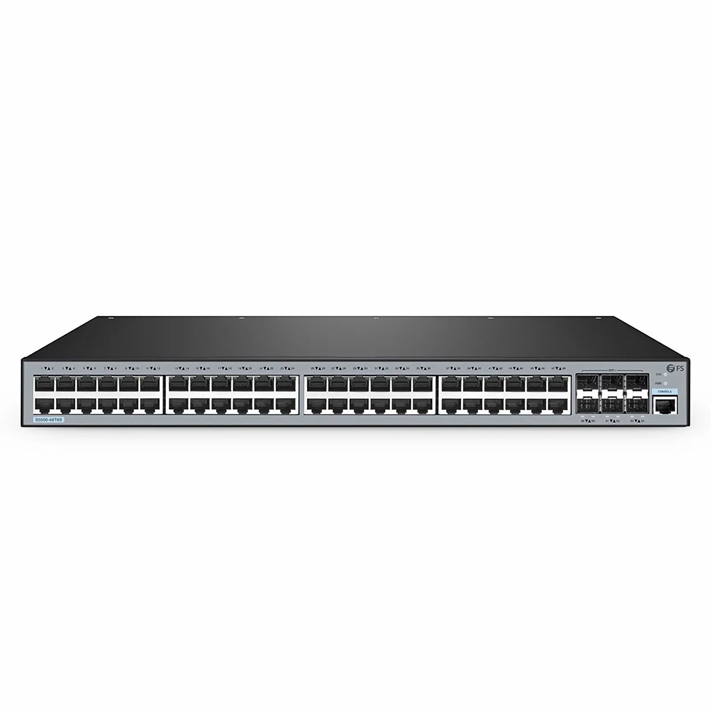 S5500-48T6S, 48-Port Gigabit Ethernet L3 Switch, 48 x Gigabit RJ45, with 6 x 10Gb SFP+ Uplinks, Support Stacking