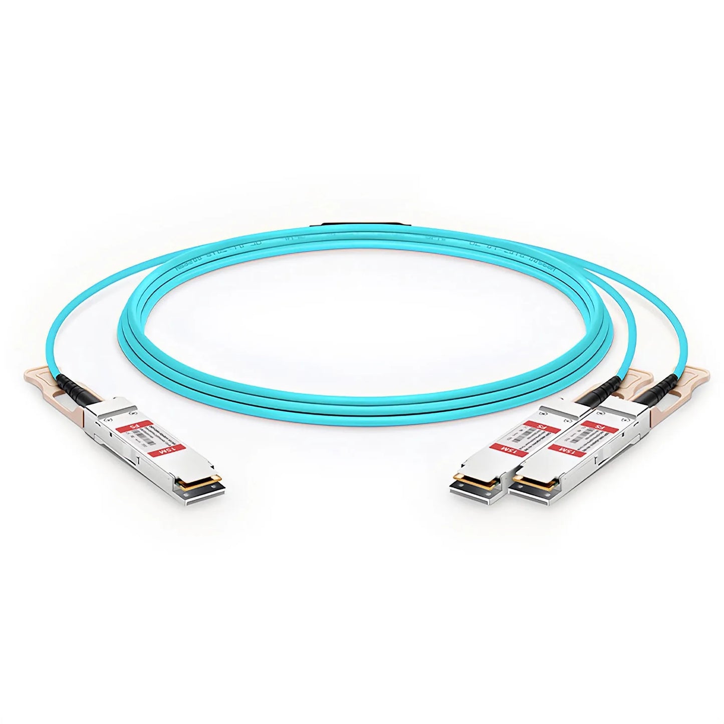 15m (49ft) NVIDIA/Mellanox MFS1S50-H015V Compatible 200G QSFP56 4 x 50G PAM4 to 2 x 100G QSFP56 2 x 50G PAM4 InfiniBand HDR Active Optical Breakout Cable for Quantum Switches and ConnectX-6 HCA