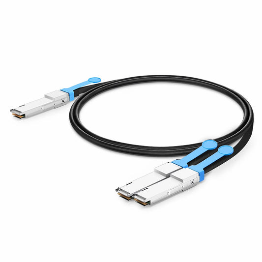 3m (10ft) Generic Compatible 200G QSFP56 4 x 50G PAM4 to 2 x 100G QSFP56 2 x 50G PAM4 Active Direct Attach Copper Breakout Cable