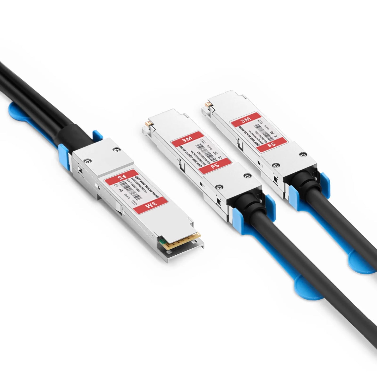 3m (10ft) NVIDIA/Mellanox MCA7J50-H003R Compatible 200G QSFP56 4 x 50G PAM4 to 2 x 100G QSFP56 2 x 50G PAM4 Ethernet Active Direct Attach Copper Breakout Cable