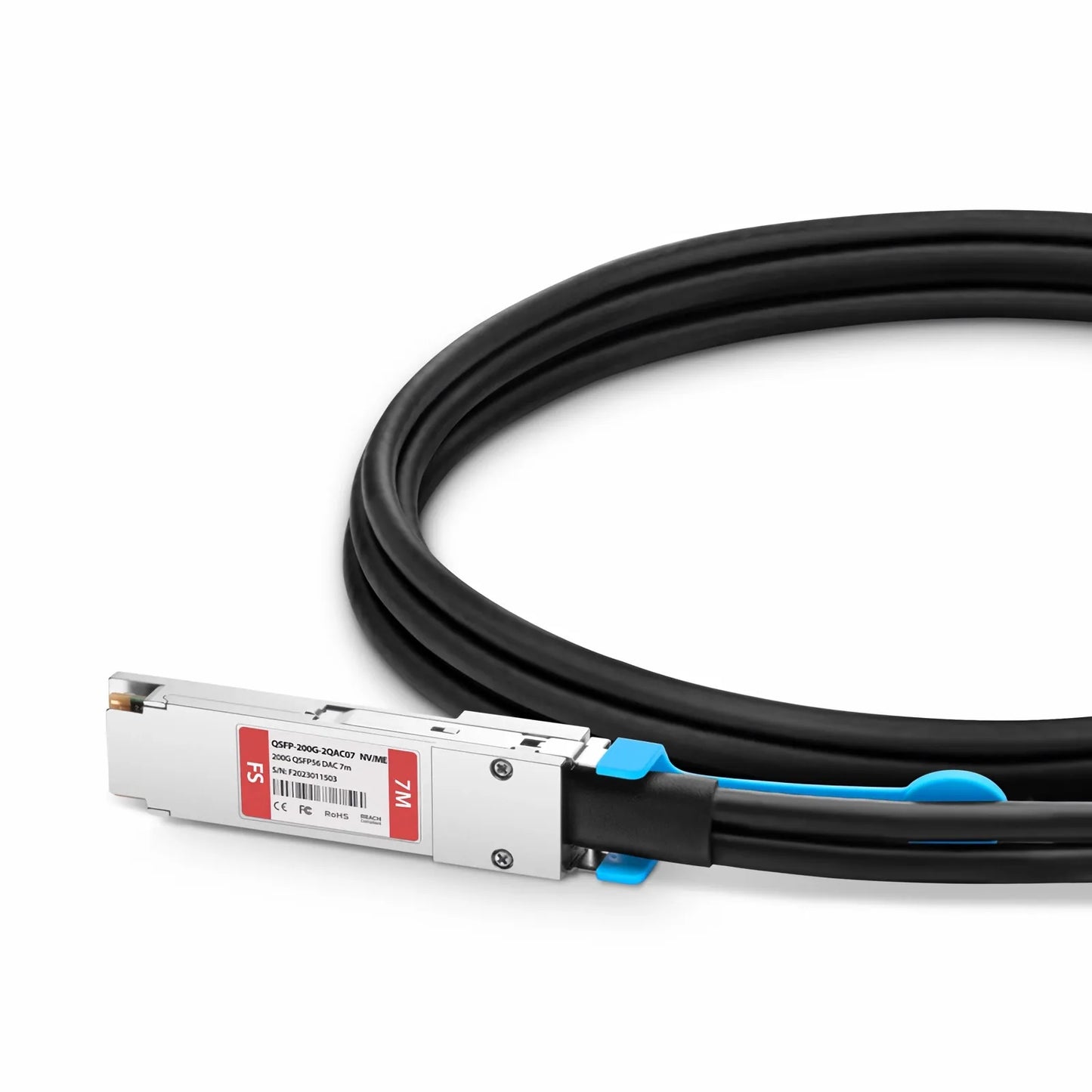 7m (23ft) NVIDIA/Mellanox MCA7J50-H007R Compatible 200G QSFP56 4 x 50G PAM4 to 2 x 100G QSFP56 2 x 50G PAM4 Ethernet Active Direct Attach Copper Breakout Cable