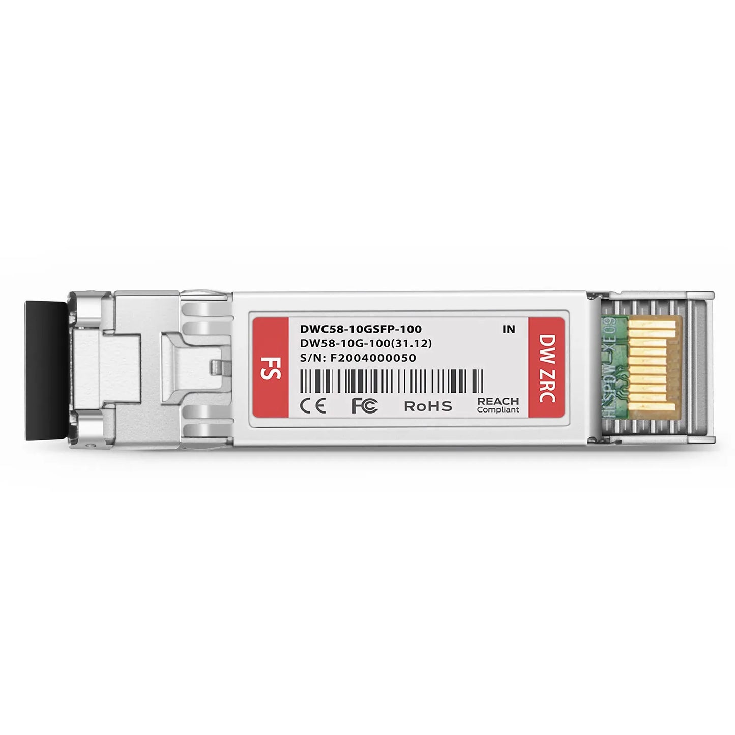 Intel C58 Compatible SFP+ 10G DWDM 1531.12nm 100GHz 100km DOM Duplex LC/UPC SMF Optical Transceiver Module for Transmission