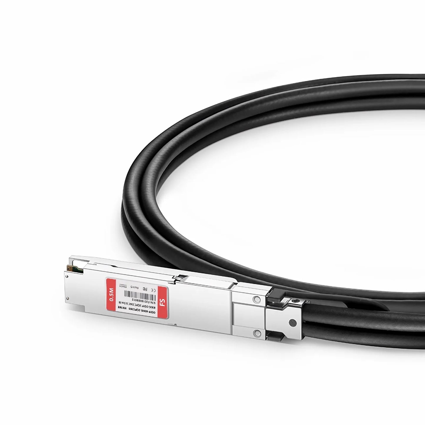 0.5m (2ft) NVIDIA/Mellanox MCP7Y10-N00A Compatible 800G OSFP 8 x 100G PAM4 Finned Top to 2 x 400G QSFP112 4 x 100G PAM4 InfiniBand NDR Passive Direct Attach Copper Breakout Cable for Quantum-2 Switches and ConnectX-7 HCA
